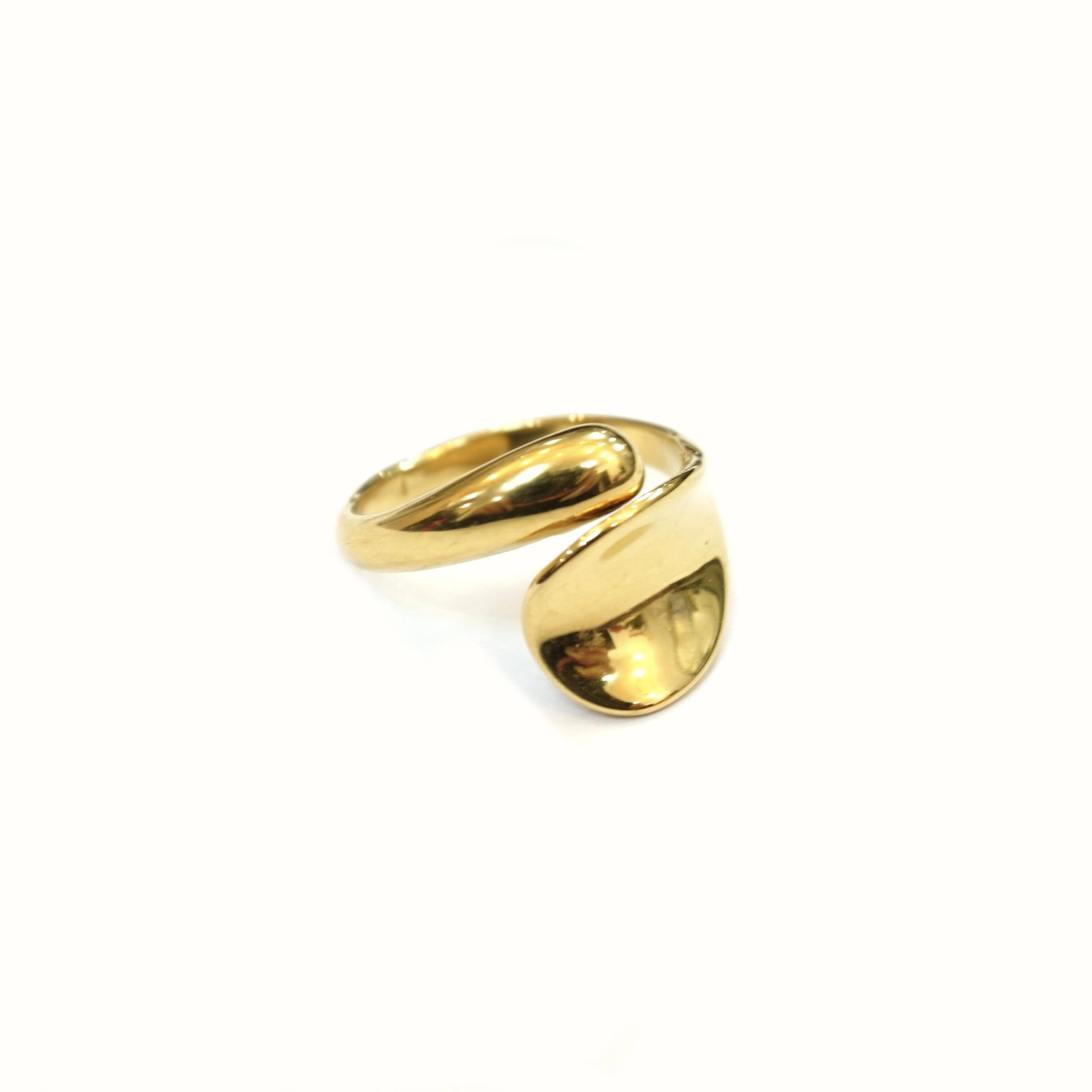 Golden spiral ring