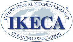 Logo with the text 'International Kitchen Exhaust Cleaning Association' and 'IKECA' in the center