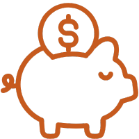 Illustration of a piggy bank with a dollar sign on it