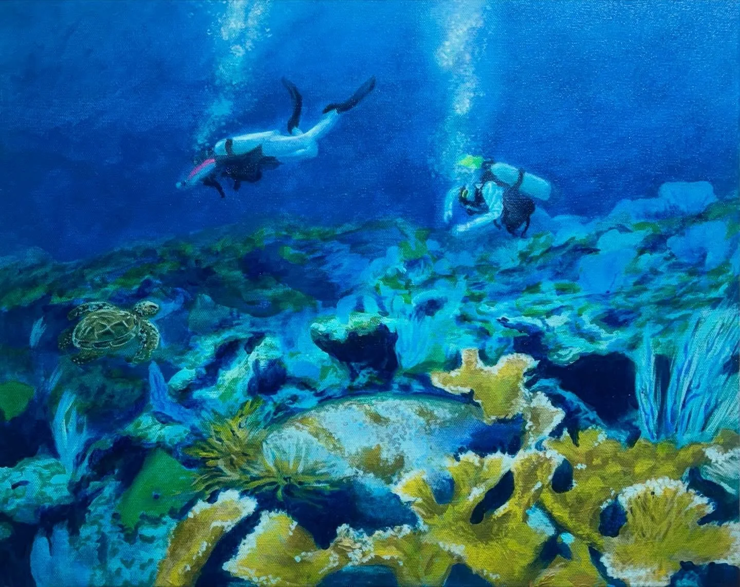 &ldquo;follow mother&rdquo; 

December 2025
acrylic and oil on canvas
18x24in