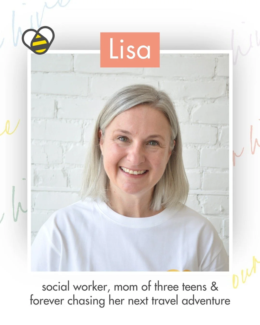 more mental health coming your way: say hello to wellbe's newest social worker, Lisa 🐝

Lisa is the kind of therapist who makes you feel like you&rsquo;ve known her forever-&mdash; grounded, deeply present &amp; genuinely invested in your story. she