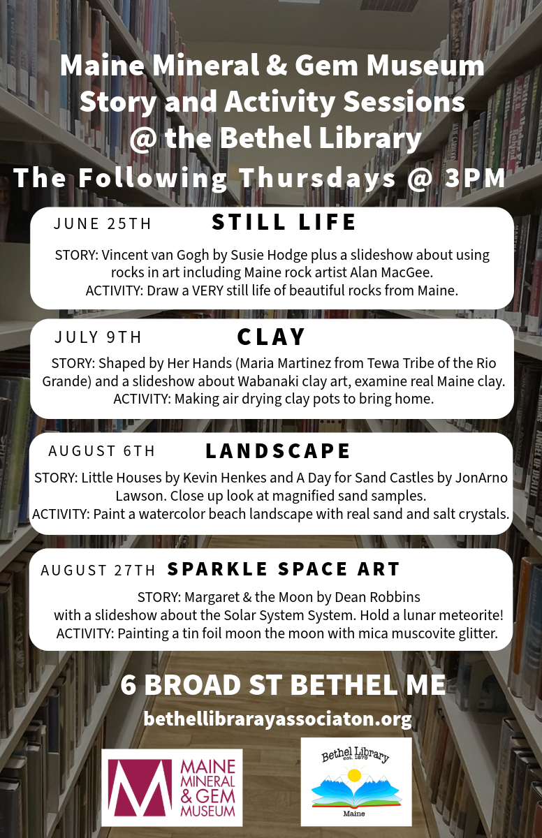 Story and Activity Sessions with Maine Mineral and Gem Museum
