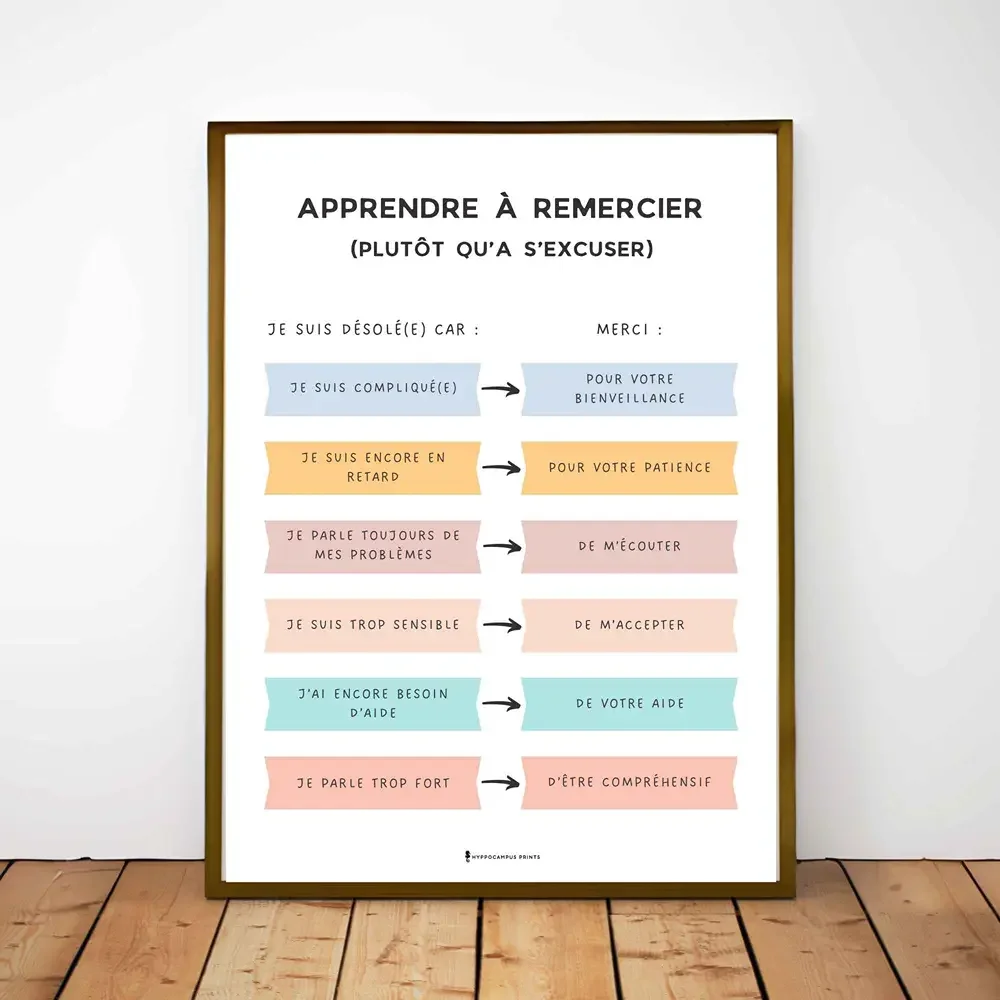 Apprendre à Remercier (Plutôt qu'a s'excuser)