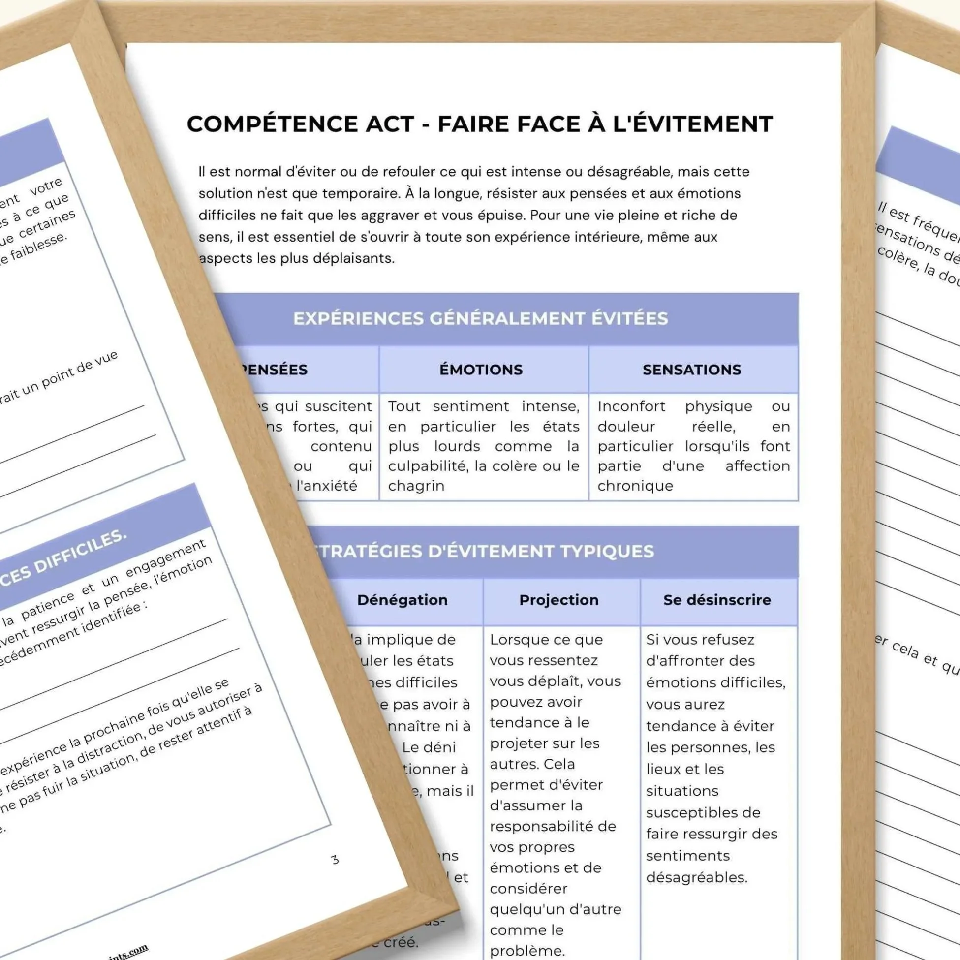 Outils ACT - Compétences d'Evitement 