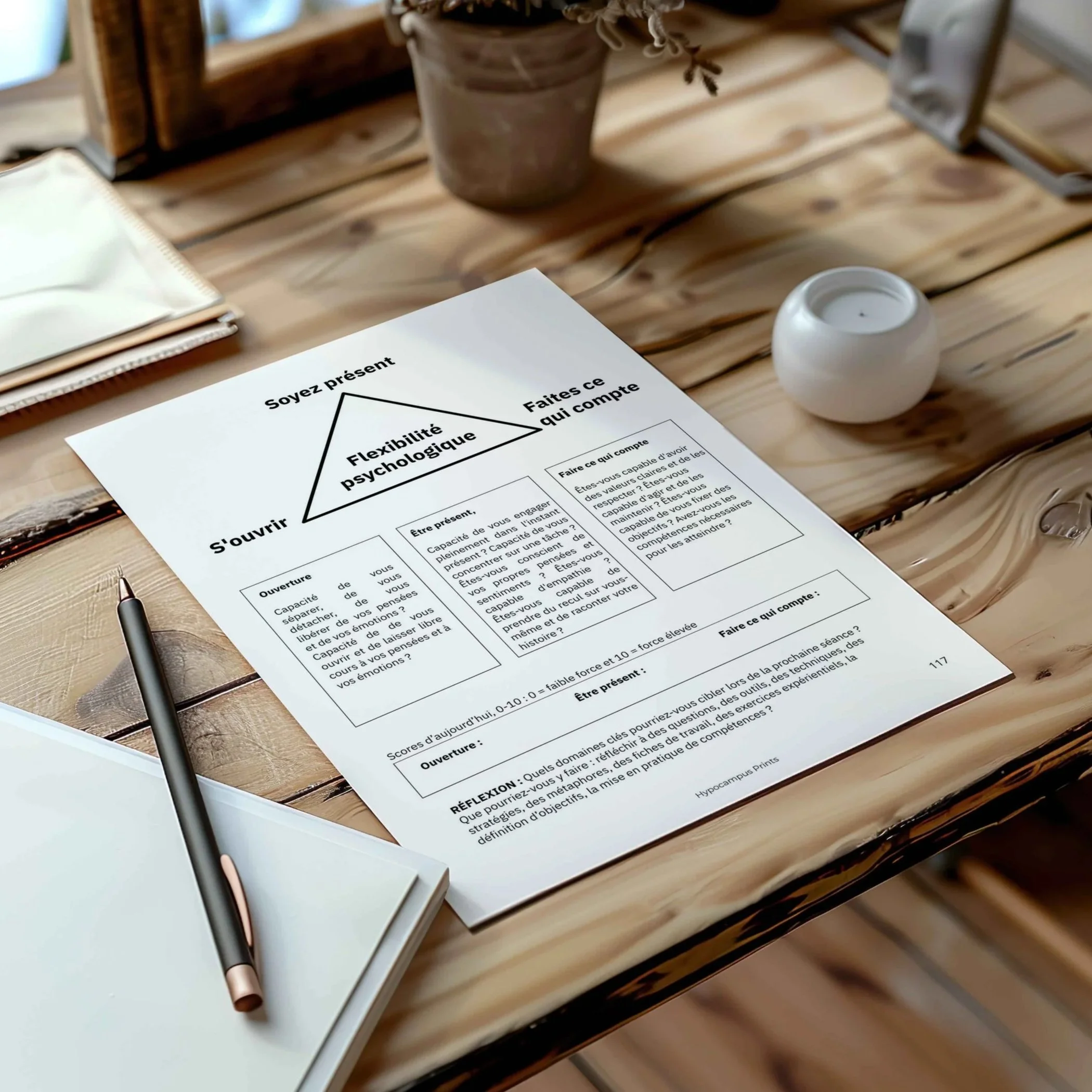 ACT - Fiche de travail sur la flexibilité psychologique