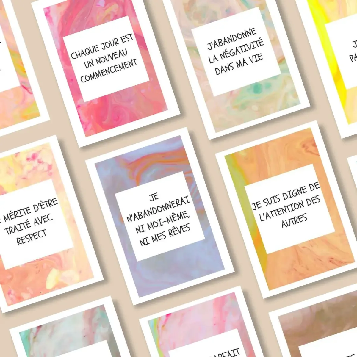 Cartes des Pensées Positives
