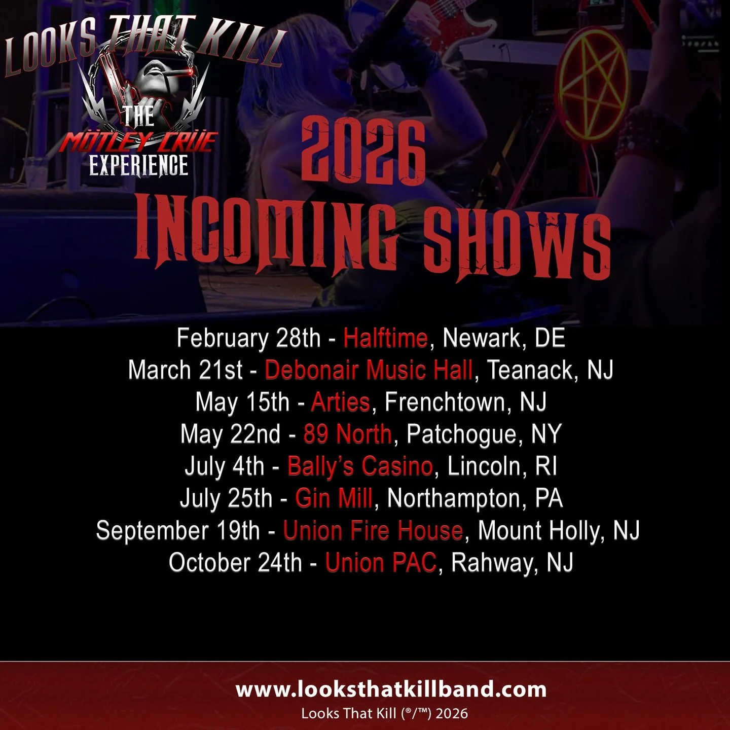 Adding the Union Fire House Sept 19th&hellip;  We&rsquo;re gonna be rockin&rsquo; 2026 with awesome tributes to Poison, Ratt, Ozzy, Scorpions, Def Leppard and more&hellip;  stay tuned for all event posts and ticket links as we come into the New Year!