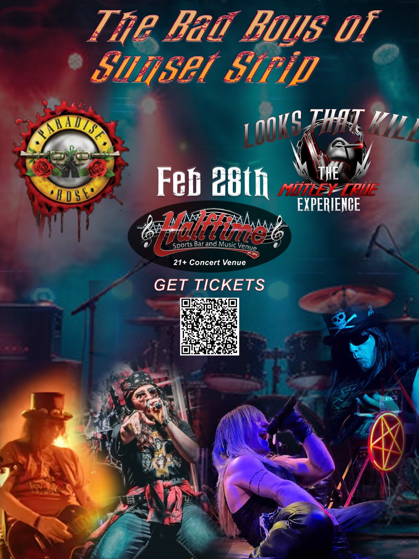 It&rsquo;s time to Take a Ride on The Wild Side!! First 3 shows up with @paradiseroserocks and @neversaygoodbye_bonjovitribute .  All links to show tickets are in Bio at our LinkTree!  Get them early before shows sell out!
Come join the mayhem and le