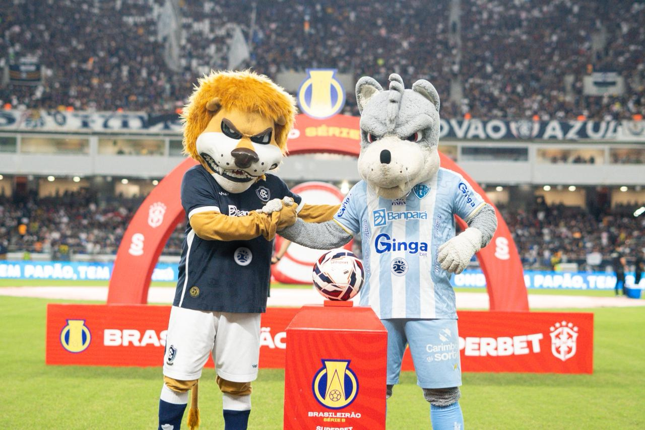 Remo and Paysandu mascots wear the EFC badge