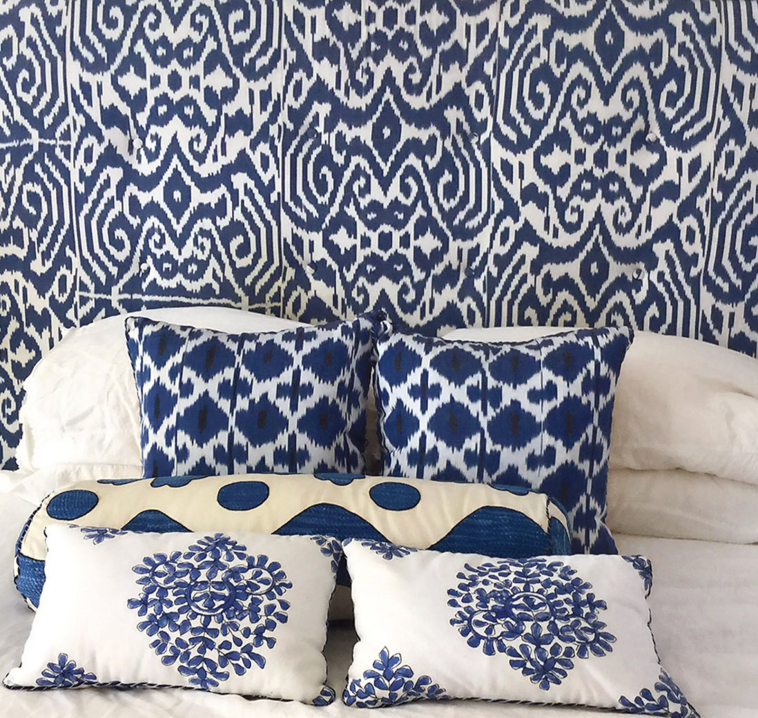 “The mix of patterns on my bed in the Hamptons gives the room a very happy energy, I think.”

Courtesy of Madeline Weinrib