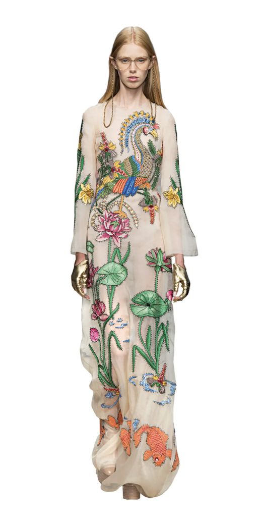 “I ordered this dress from Gucci’s spring collection, which I find to be very feminine but audacious.”

Yannis Vlamos/Indigitalimages