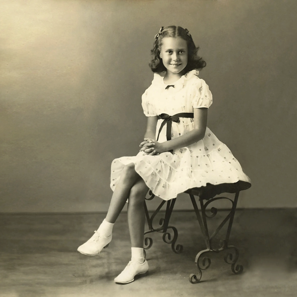 “This is a picture of my mother when she was 10. Her mother was a tailor and made the dress. I just love that.”

Courtesy of Madeline Weinrib