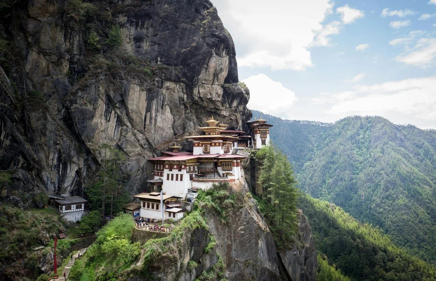 Tiger’s Nest Monastery on a cliffside in Paro Valley, Bhutan