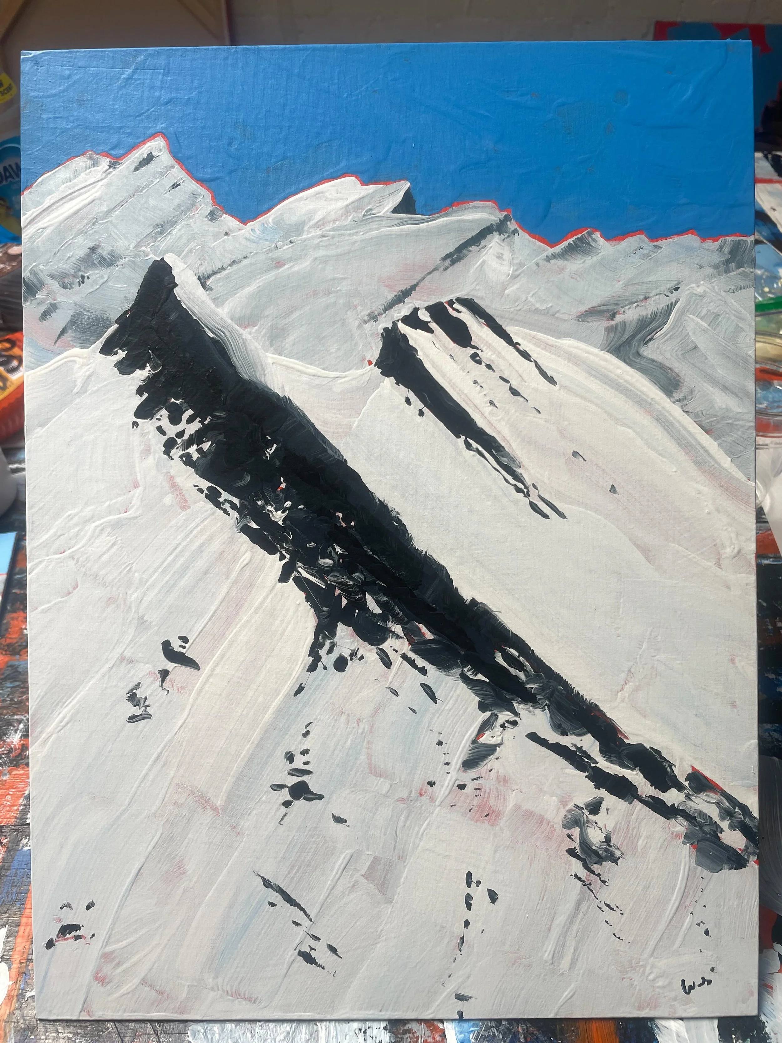 7 attempts to find #8

Up behind the summit chair at Lake Louise the surrounding ridge systems connect and display the geological tilting of the earth, crumpling to create the Canadian Rockies which are spectacular and thrilling to ski on a sunny day