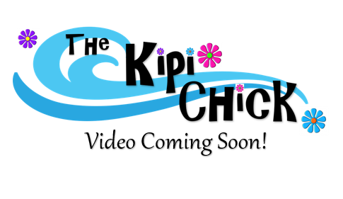 "The Kipi Chick" logo with a blue wave design and colorful flowers, accompanied by the text "Video Coming Soon!" in black.
