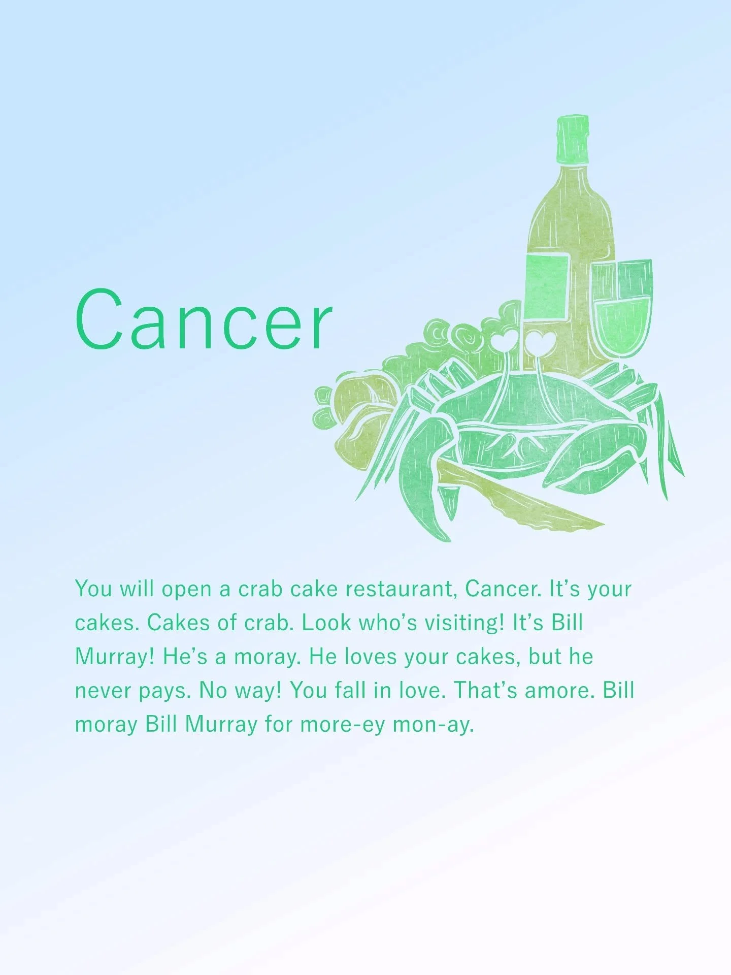 You thought this was about crabs? About Cancer? About September? But it's so much more. Eh?

#horoscope #cancer