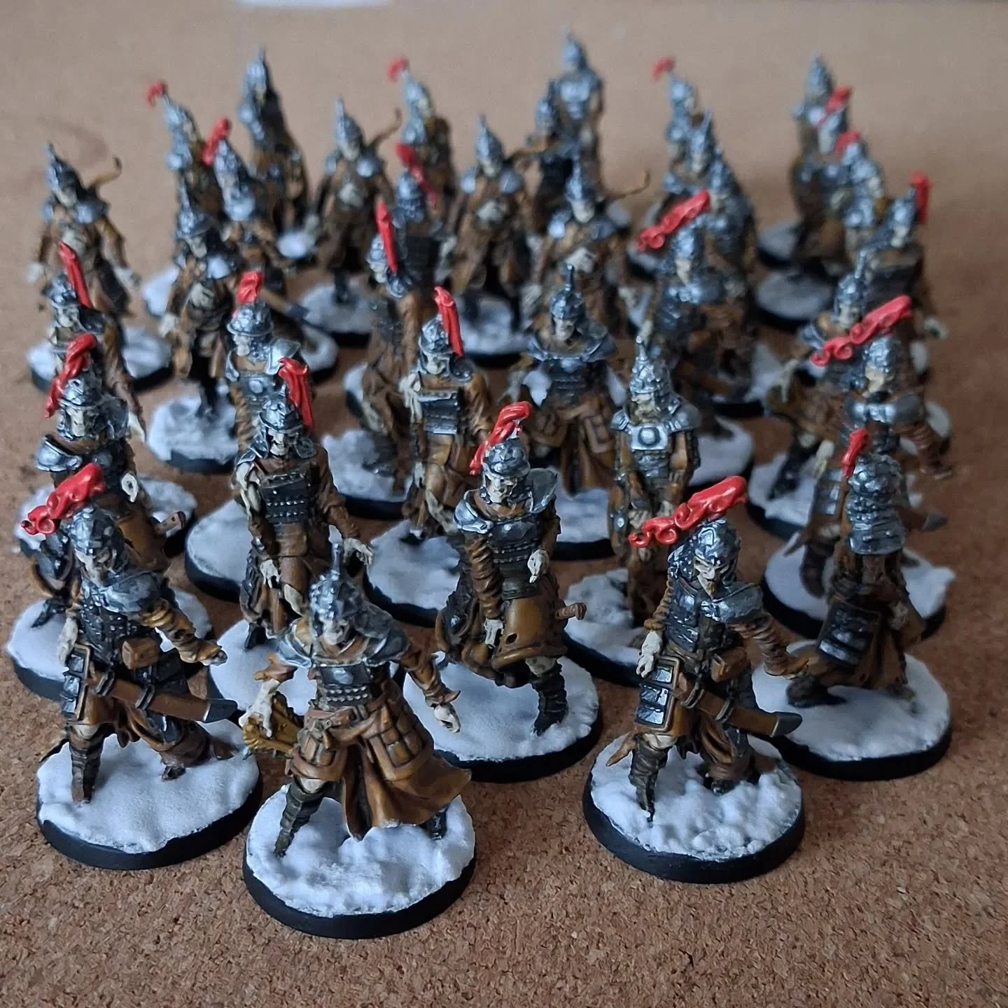 Finally completed the #zombie soldiers from #zombicide white death.
First proper batch paint too. Great to get some time behind the brush and cool to see them all come together at the same time!
Definitely taking a break to do some heros before start