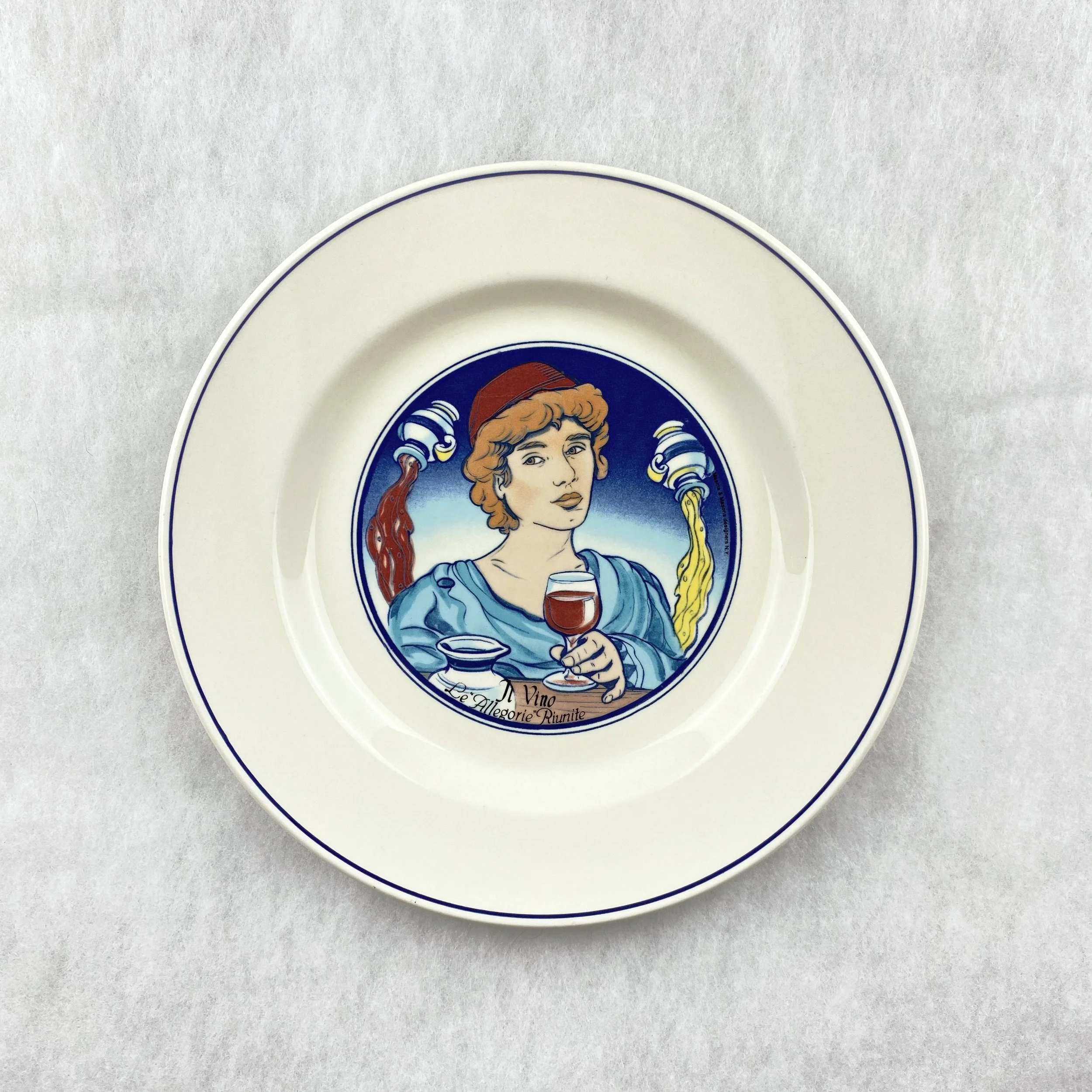  GAY object 008   Il Vino Le “Allegorie” Riunite  plate 
