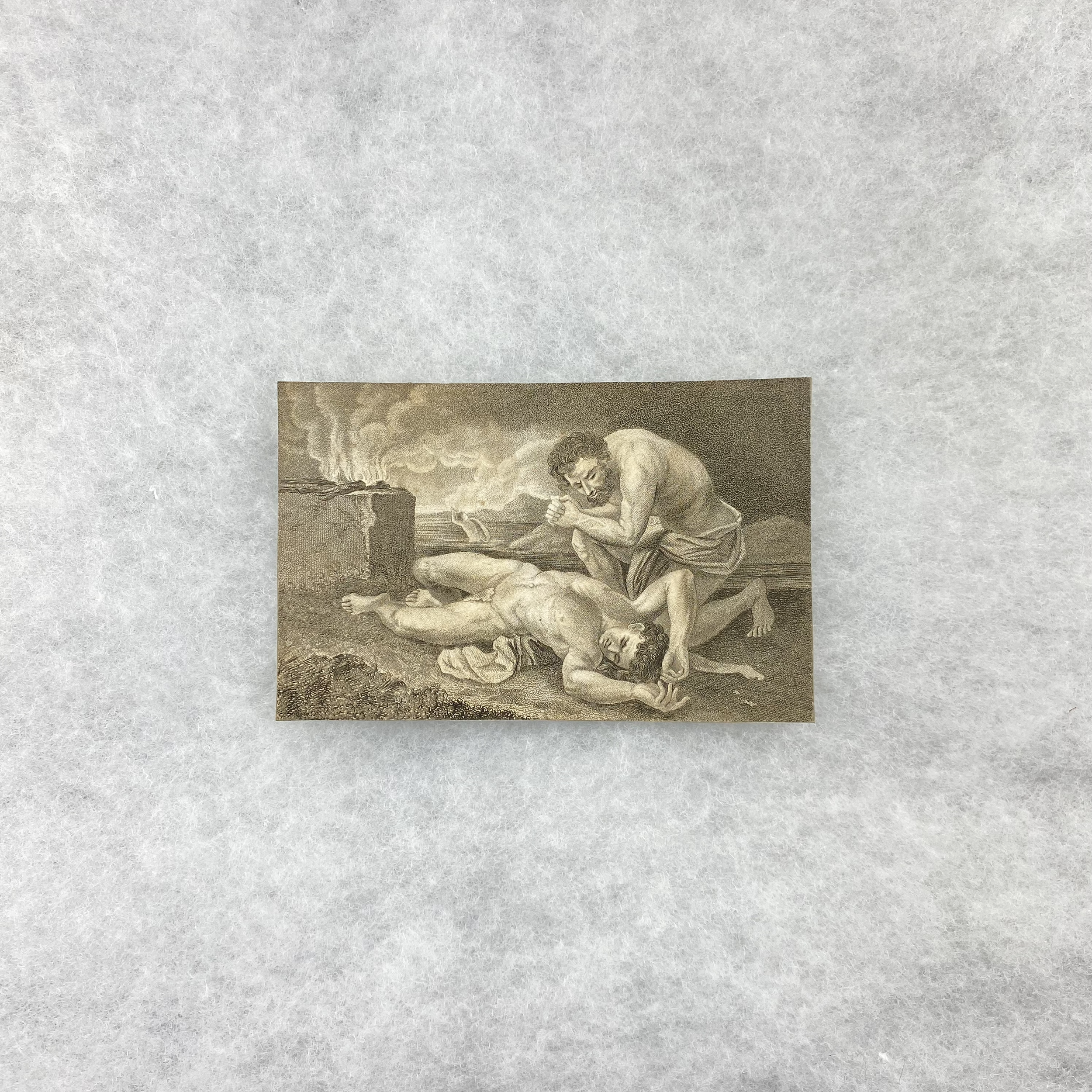   GAY object 087  Found engraving of two men 