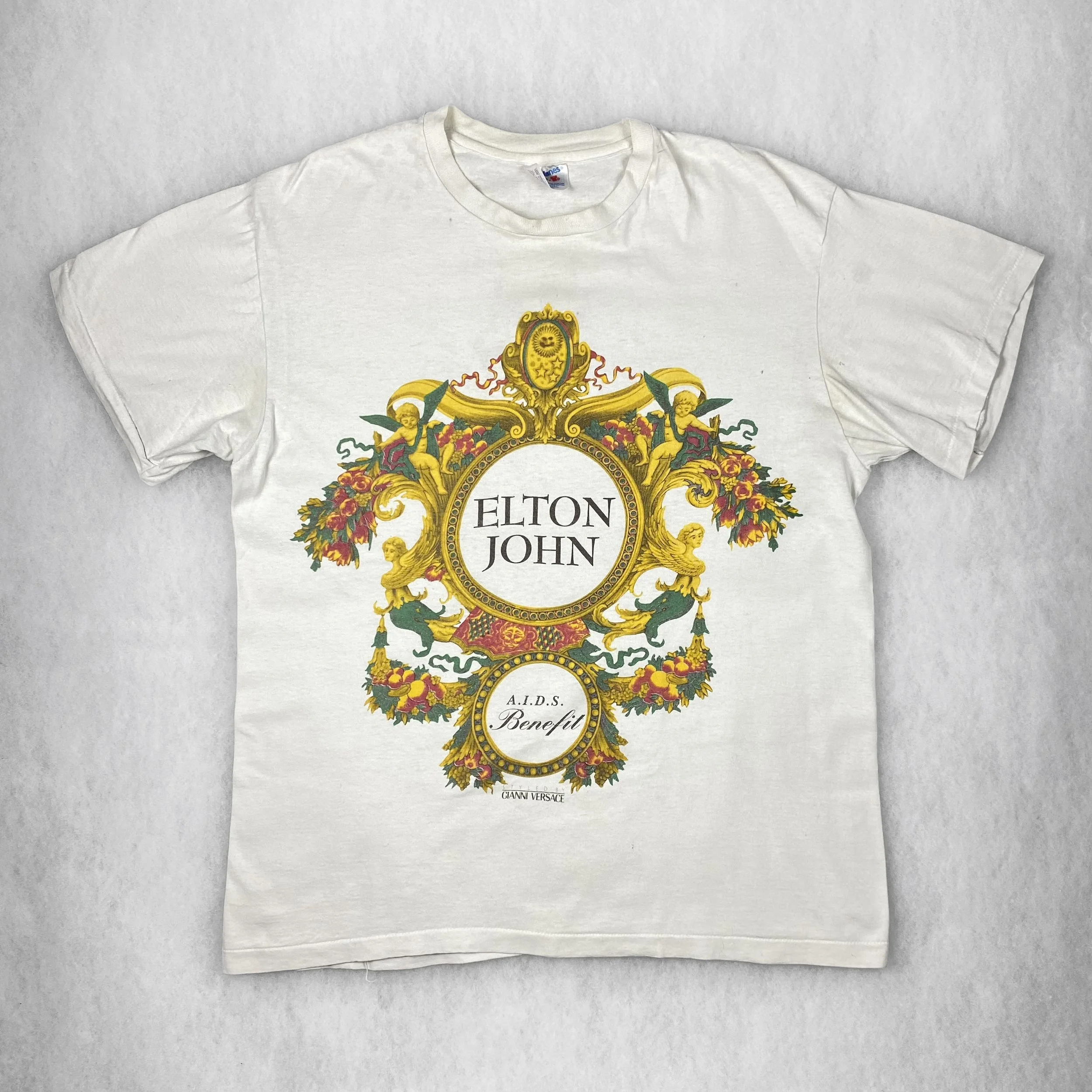   GAY object 078  Elton John AIDS Benefit t-shirt, 'styled' by Gianni Versace 