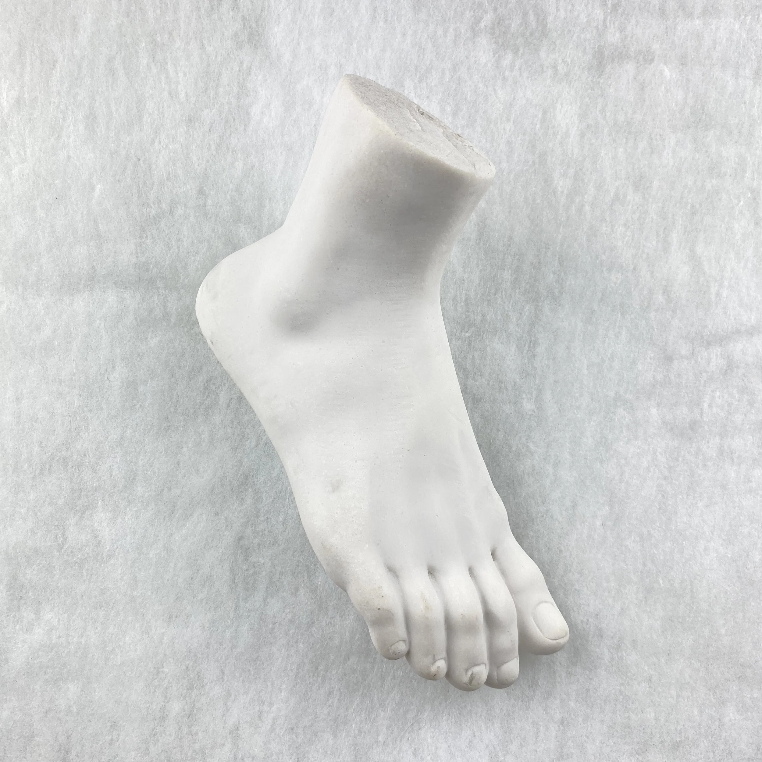   GAY object 001  White Greco-Roman style plaster foot 