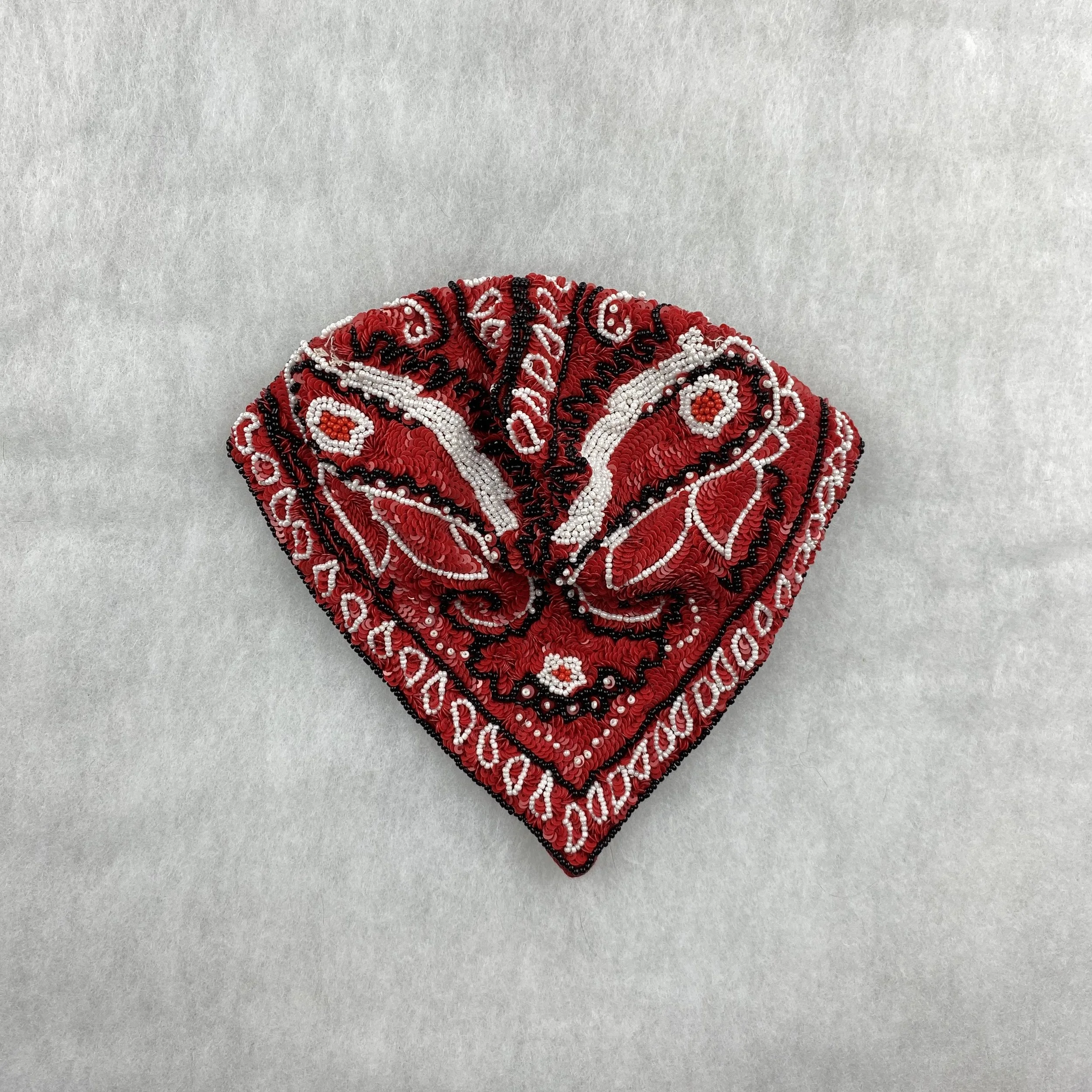   GAY object 019  Hand-embroidered red kerchief 
