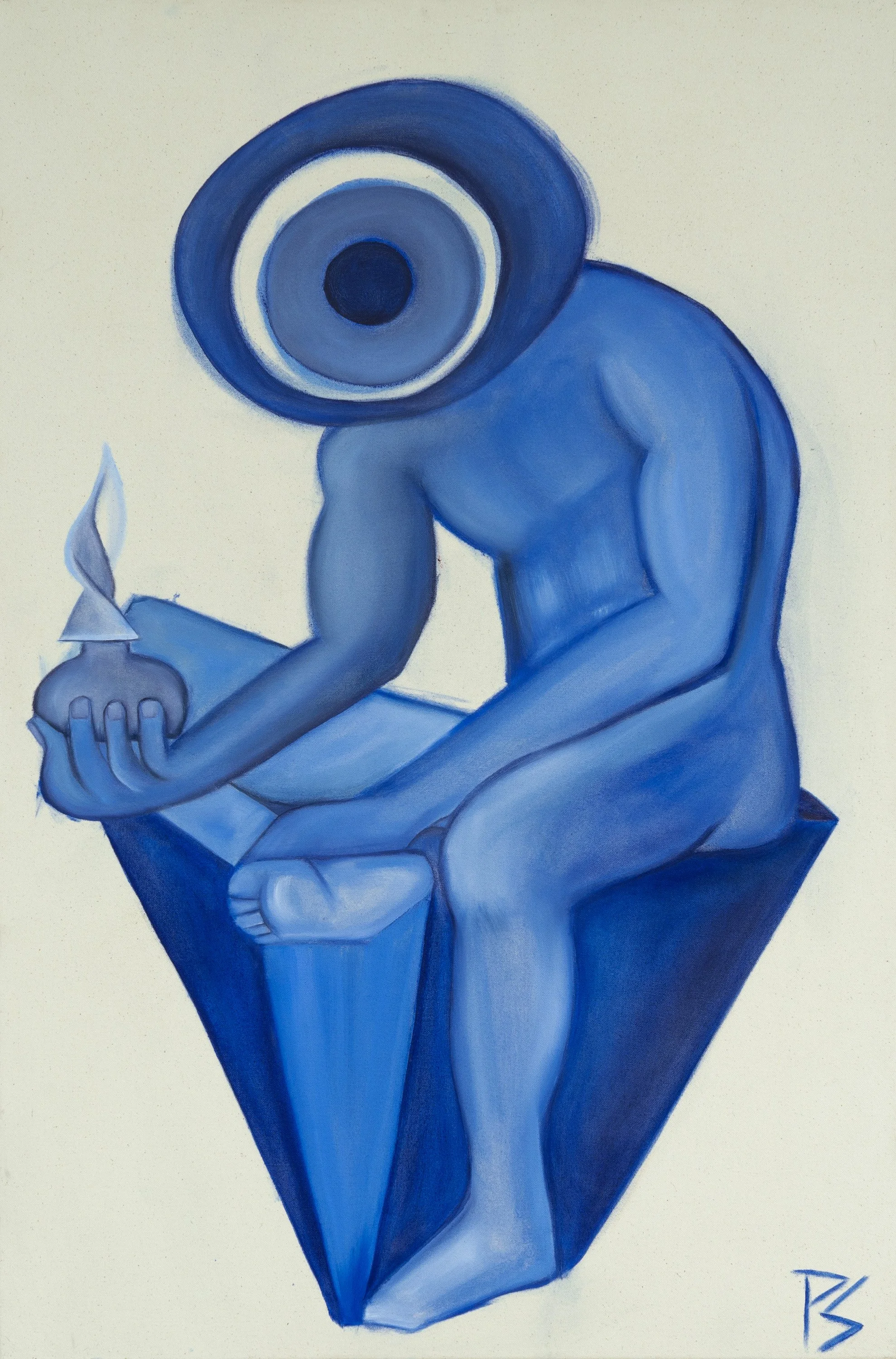 Keeper of the Flame, 36 × 48 in, 2025–2026, oil on canvas