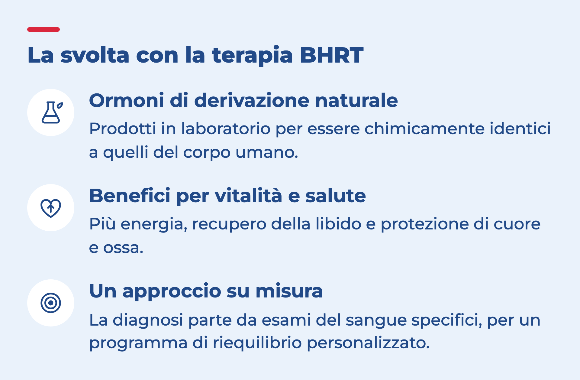 La svolta con la terapia BHRT: ormoni di derivazione naturale, benefici per vitalità e salute e un approccio su misura.