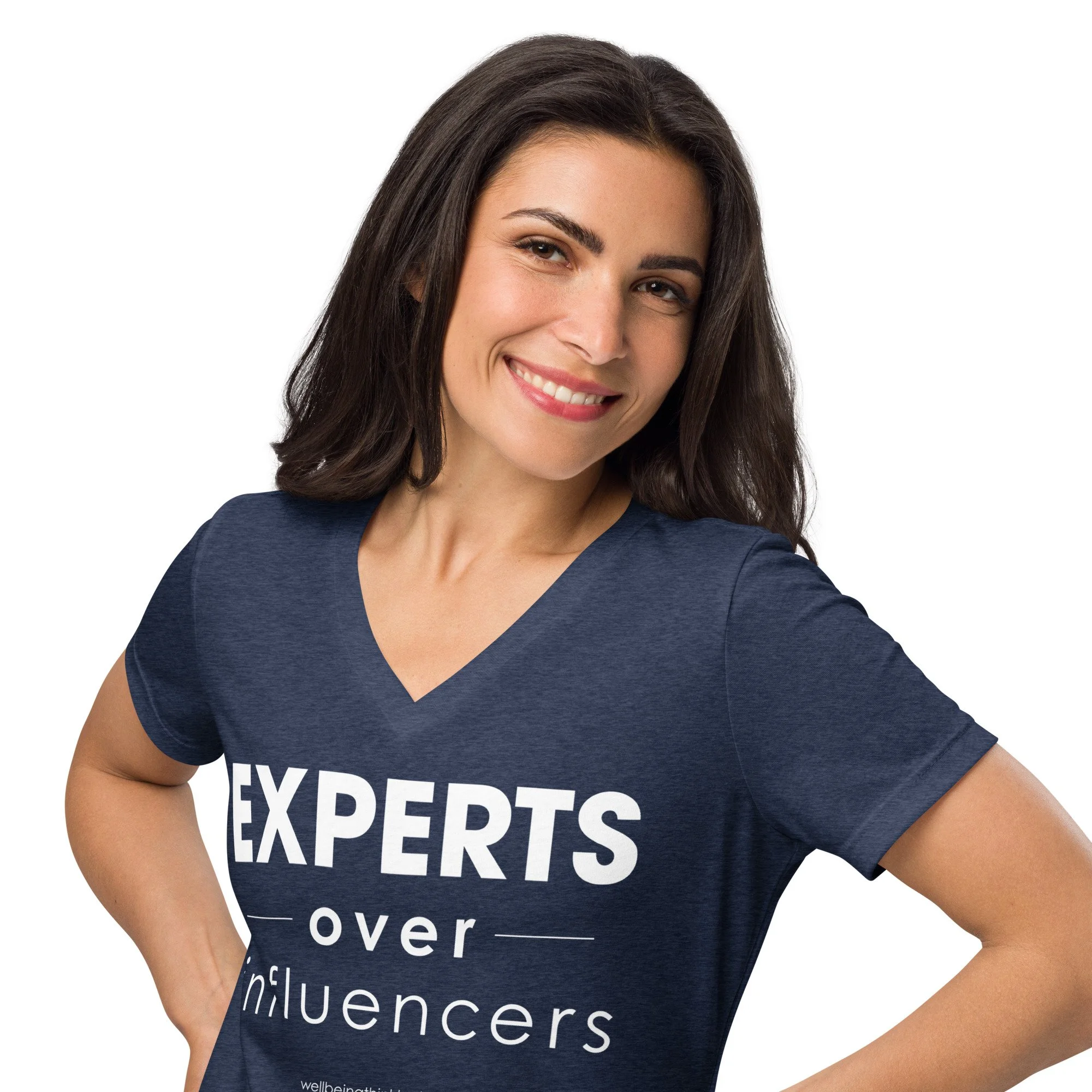 Experts Over Influencers Women’s V-Neck Tee