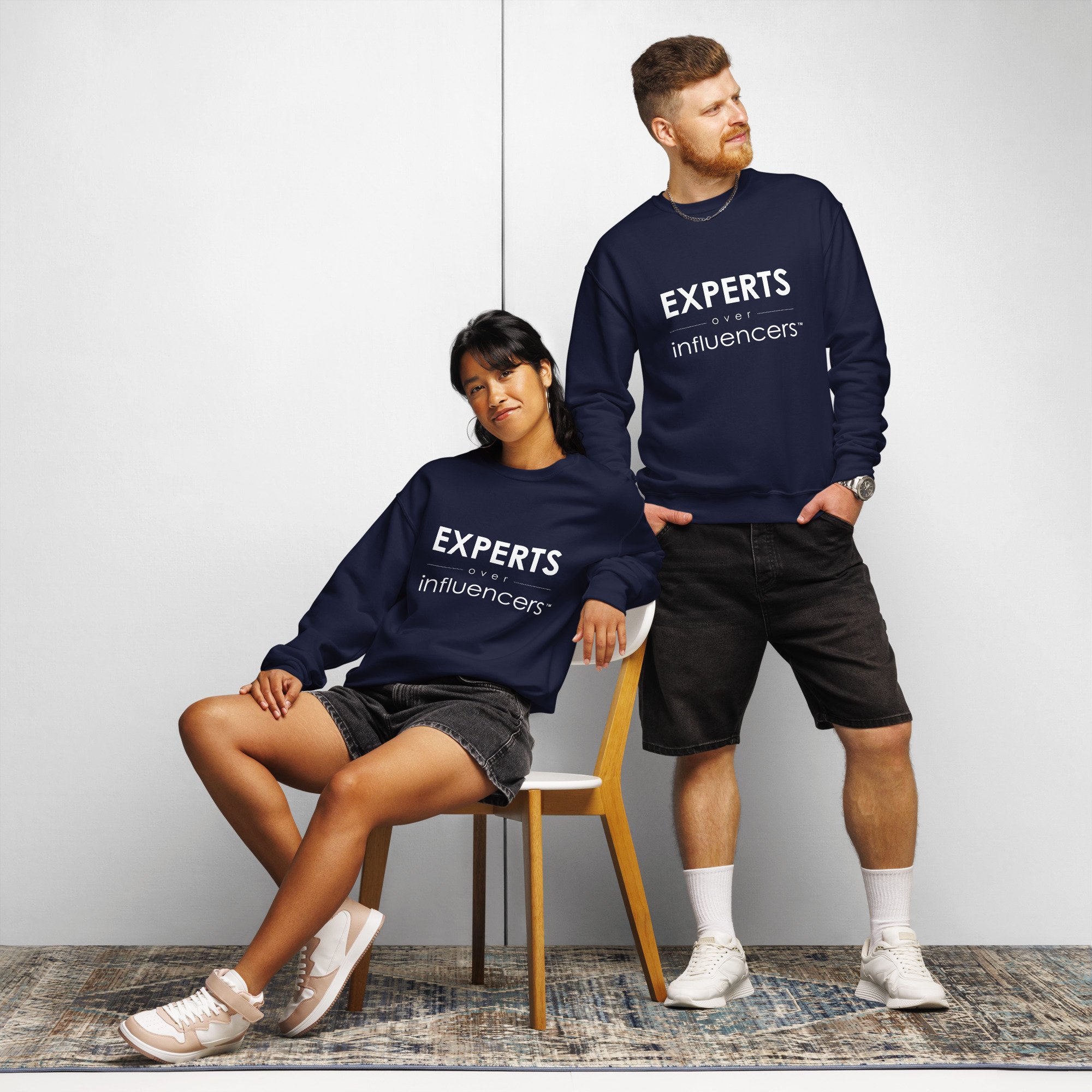Experts Over Influencers™ Crewneck (Navy)