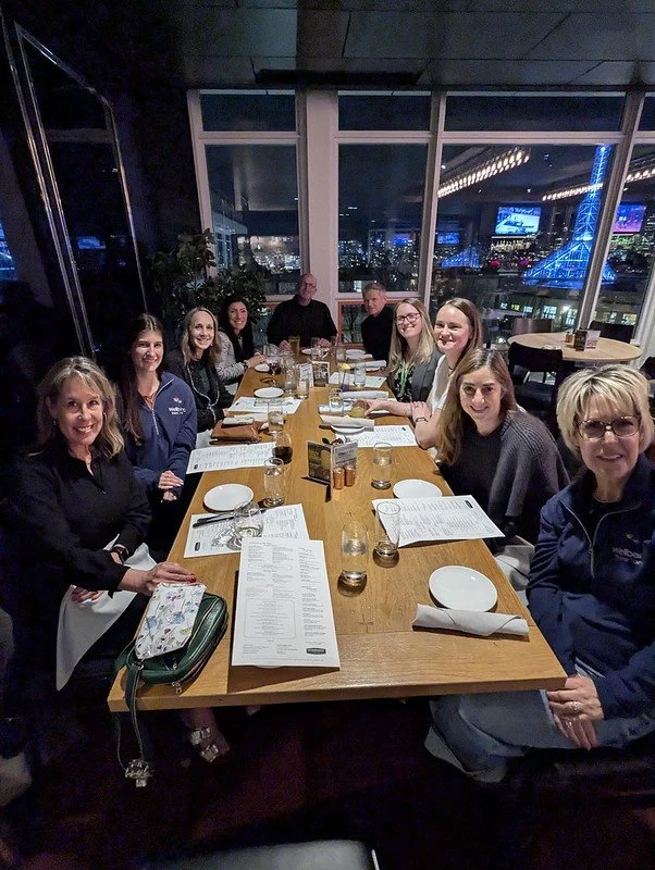 WTT Community members at a post-Summit dinner