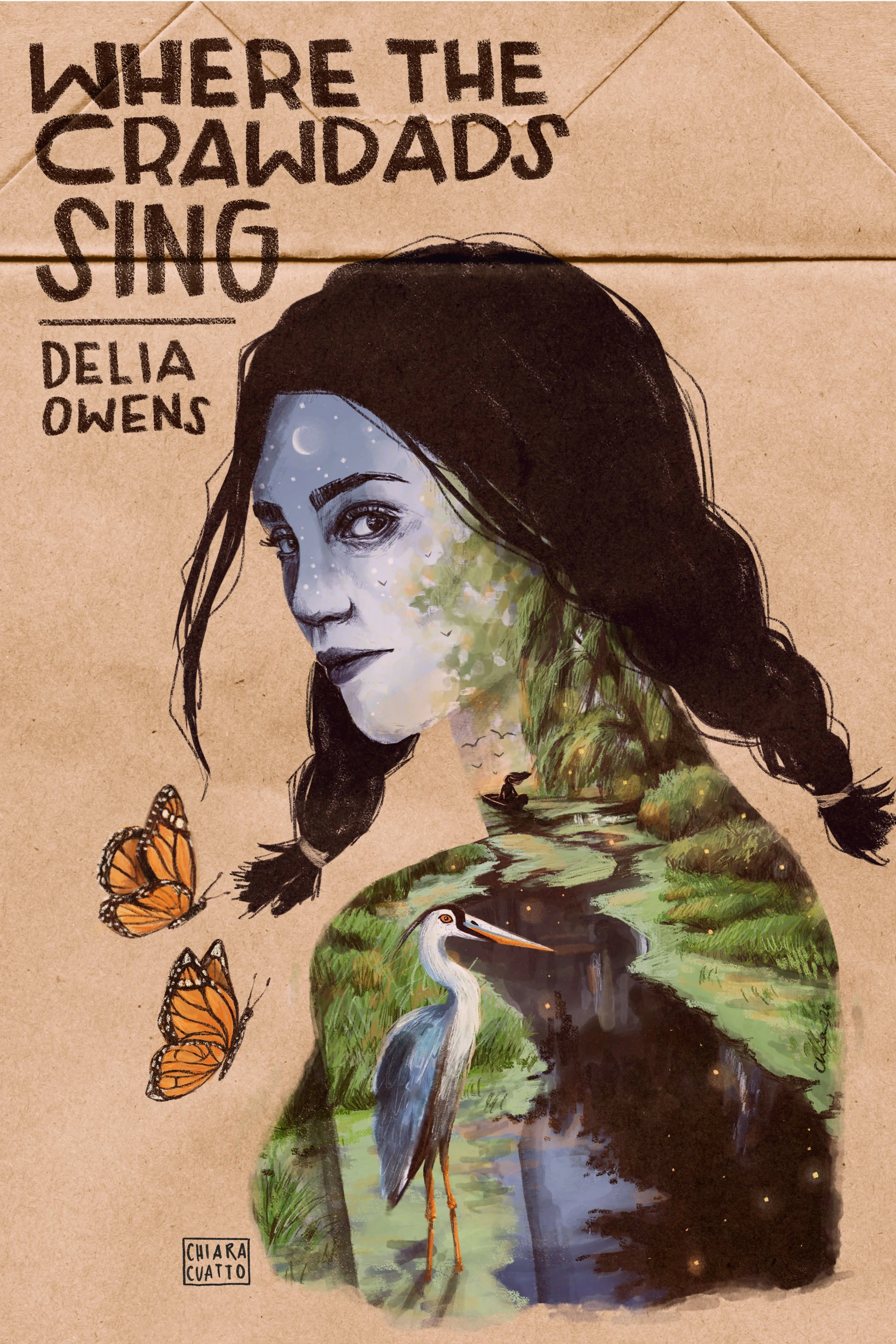 Illustrazione digitale del libro "Where the Crawdads Sing" by Delia Owens 