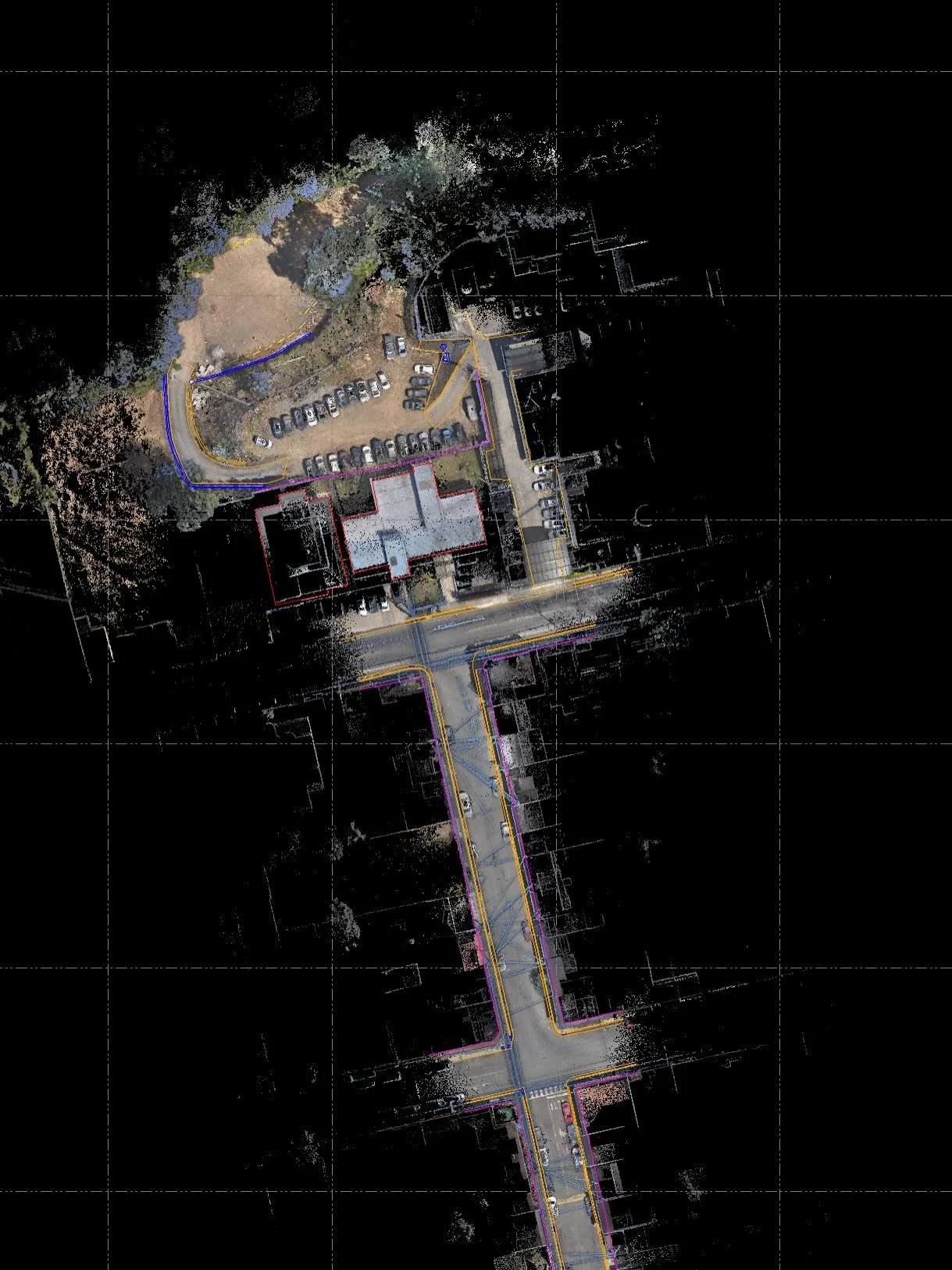 Resultados de escaneo para curvas de nivel y detalles. El cliente requiere conocer el desnivel desde su proyecto hasta el punto de desfogue pluvial m&aacute;s pr&oacute;ximo. 
.
.
.
#FermatCR #ingenieria #ingenieríatopográfica #ingenieriacivil  #to