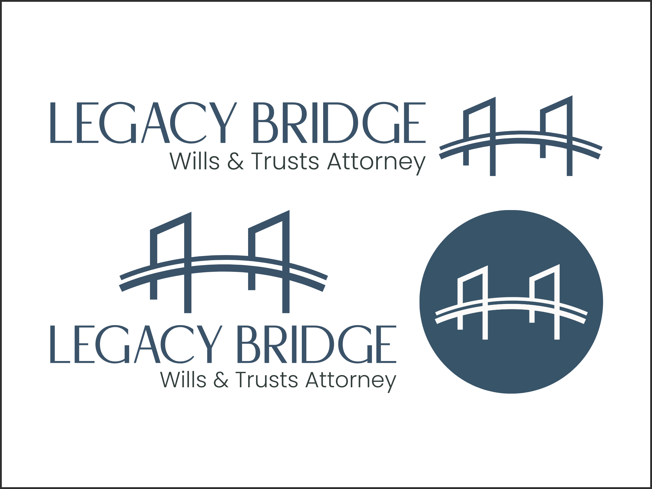Custom logo design for Legacy Bridge Legal by Utah Brand Design