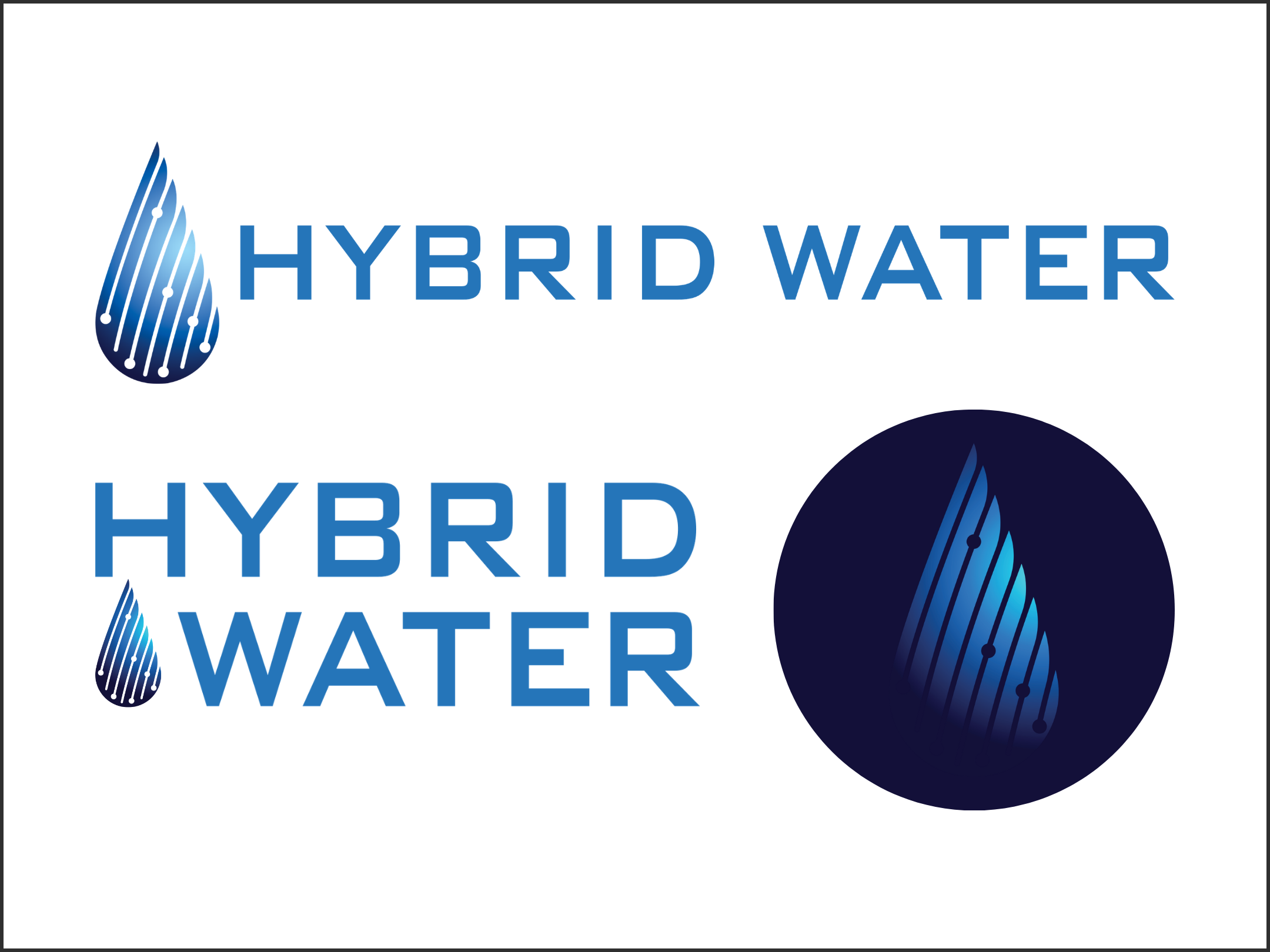 Custom logo design for Hybrid Water by Utah Brand Design