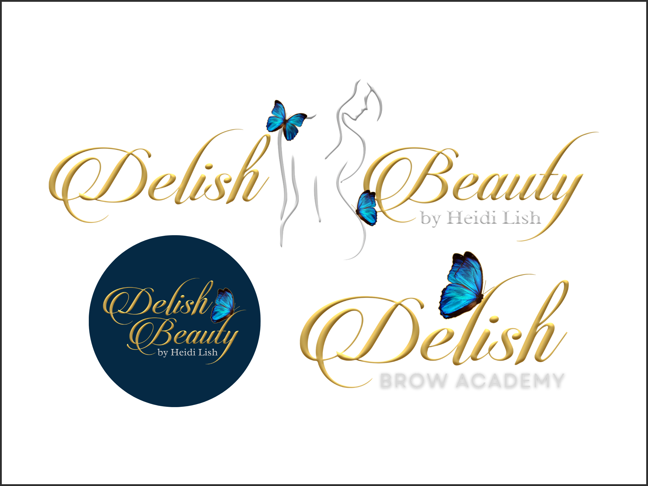 Custom logo design for Delish Beauty by Utah Brand Design