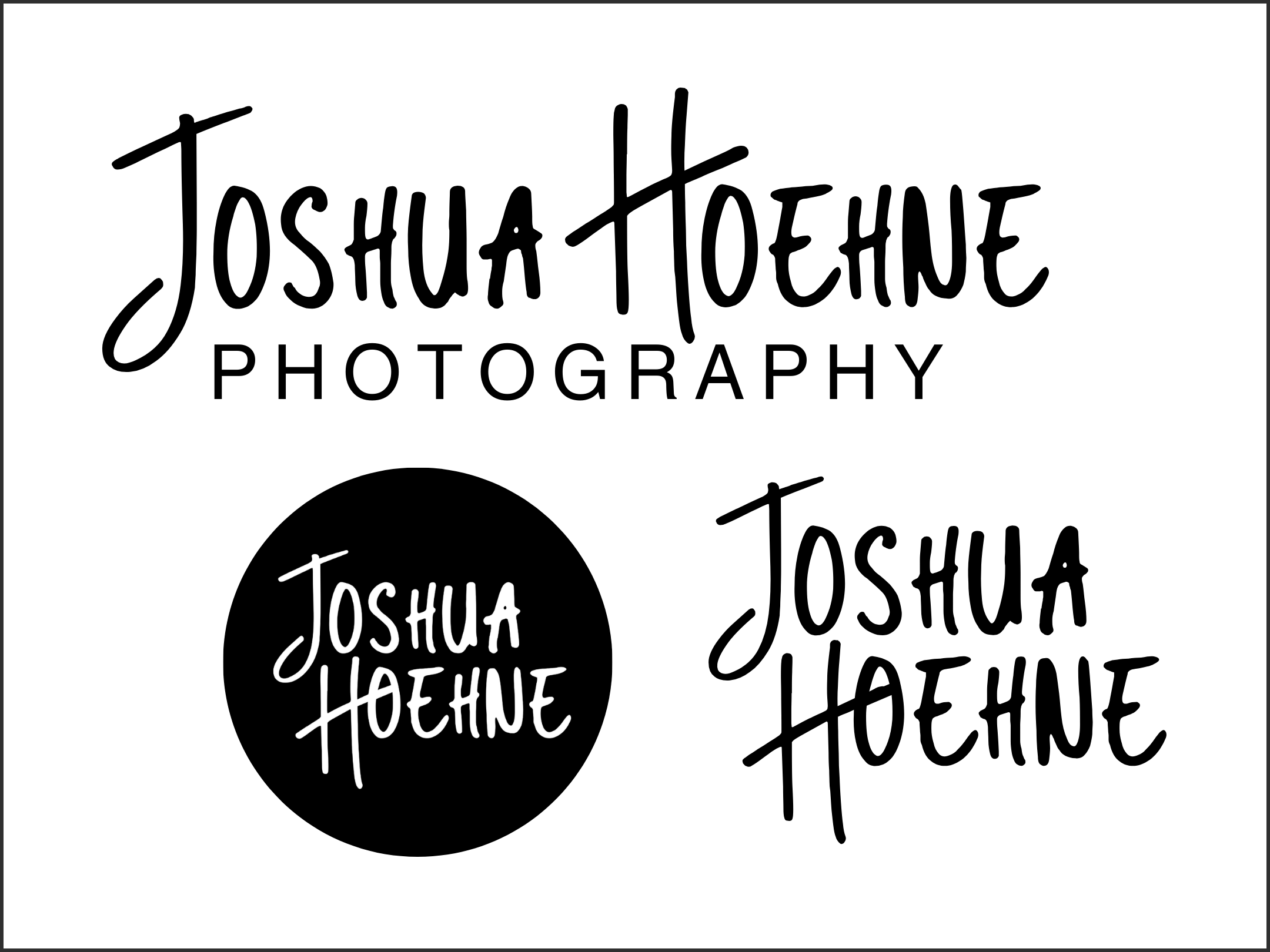 Custom logo design for Joshua Hoehne Photography by Utah Brand Design