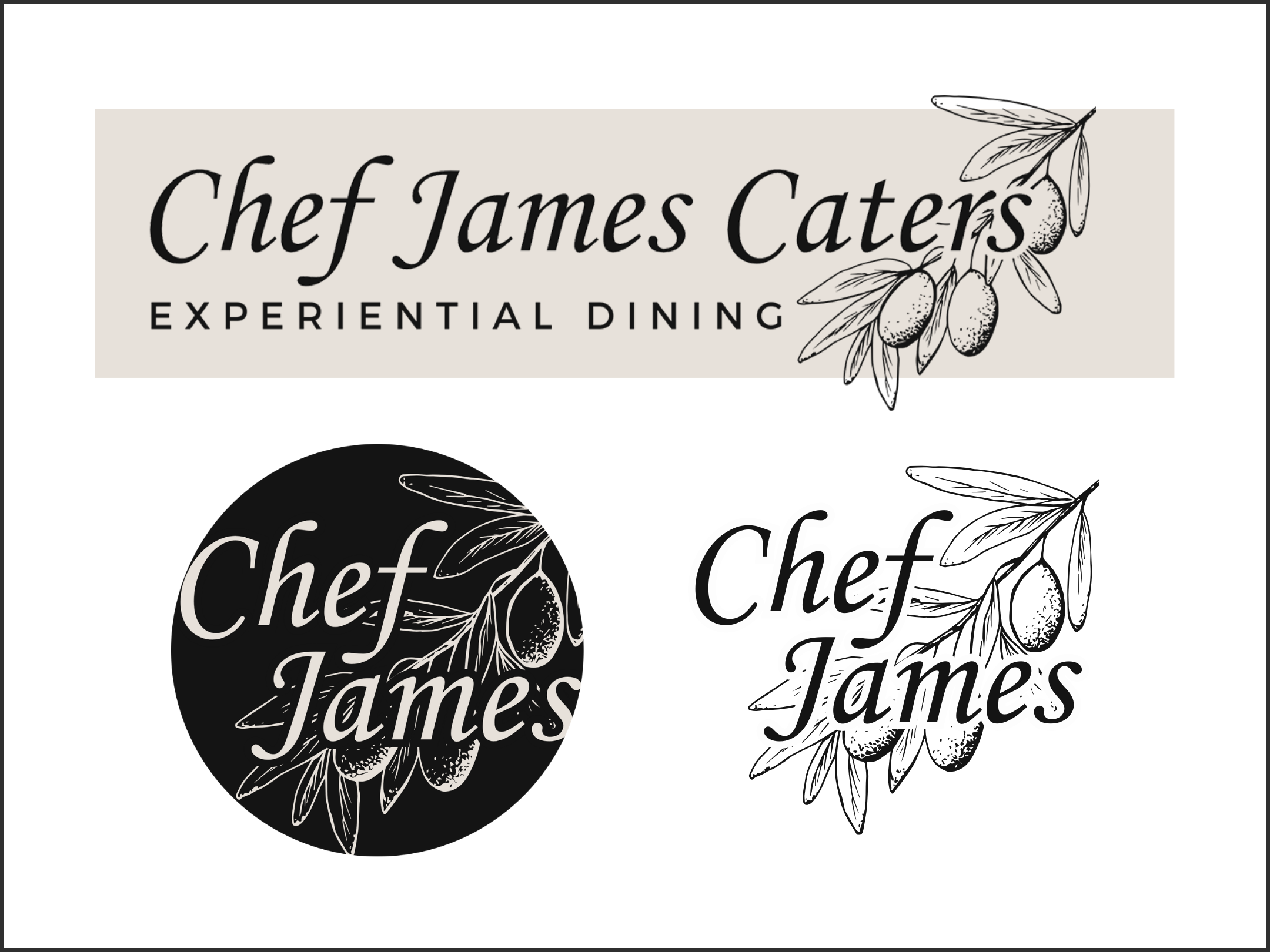 Custom logo design for Chef James Caters by Utah Brand Design