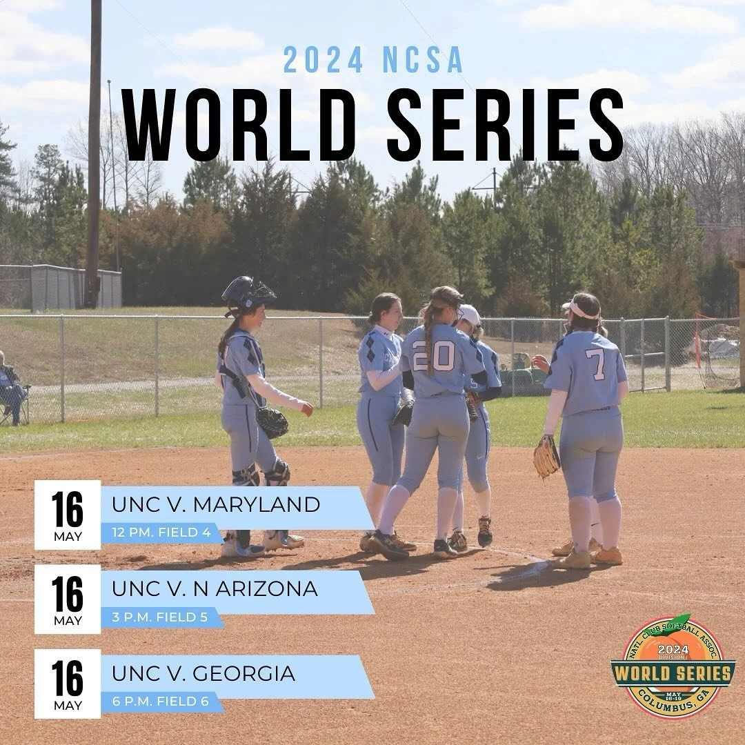 Your Tar Heels are headed down to Columbus, GA for the 2024 NCSA D1 World Series this weekend! We&rsquo;re starting off the day tomorrow with pool play and then head into double elimination games!