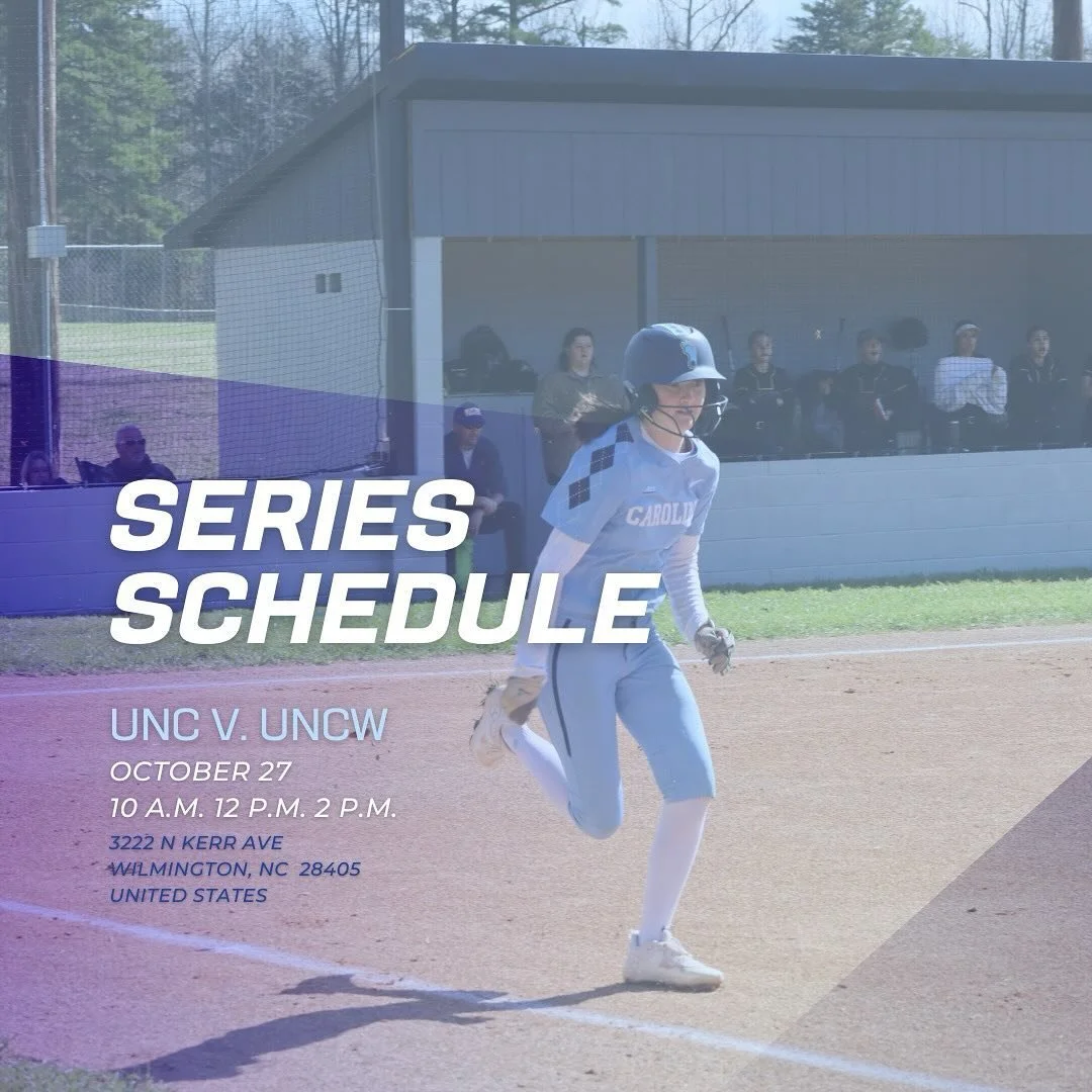 The Heels are on the road this weekend! 🚙😄 Series play begins at 10 A.M. this Sunday in Wilmington.