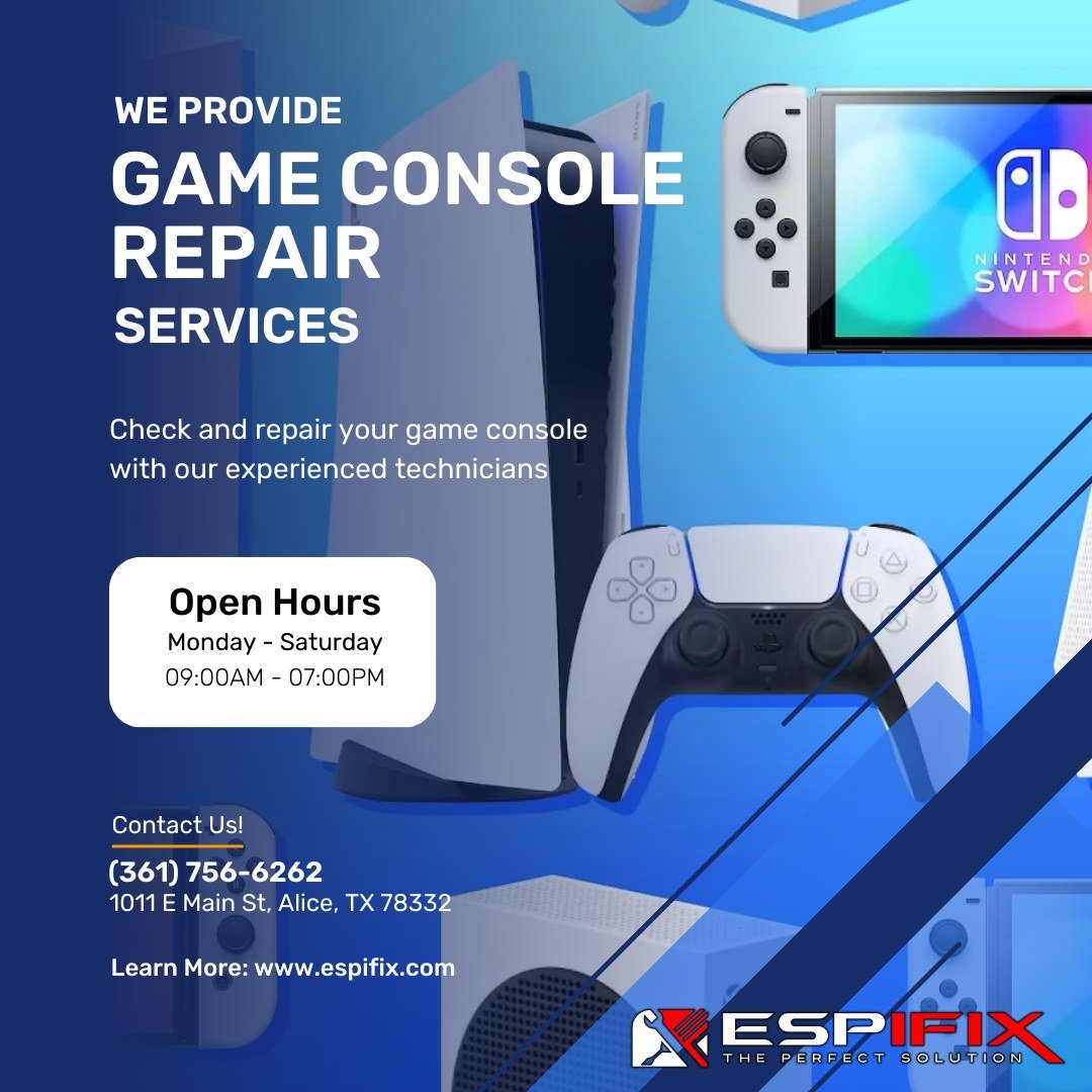 ⚠️🎮 Have game console issues? No problem! Our skilled technicians can bring it back to life. 🔝

📍 1013 E Main St, Alice, TX, USA
☎️ (361) 756-6262

💰 Have a device to sell? We pay cash! Message us for a quote!

💸 Need a repair? Tell us about you