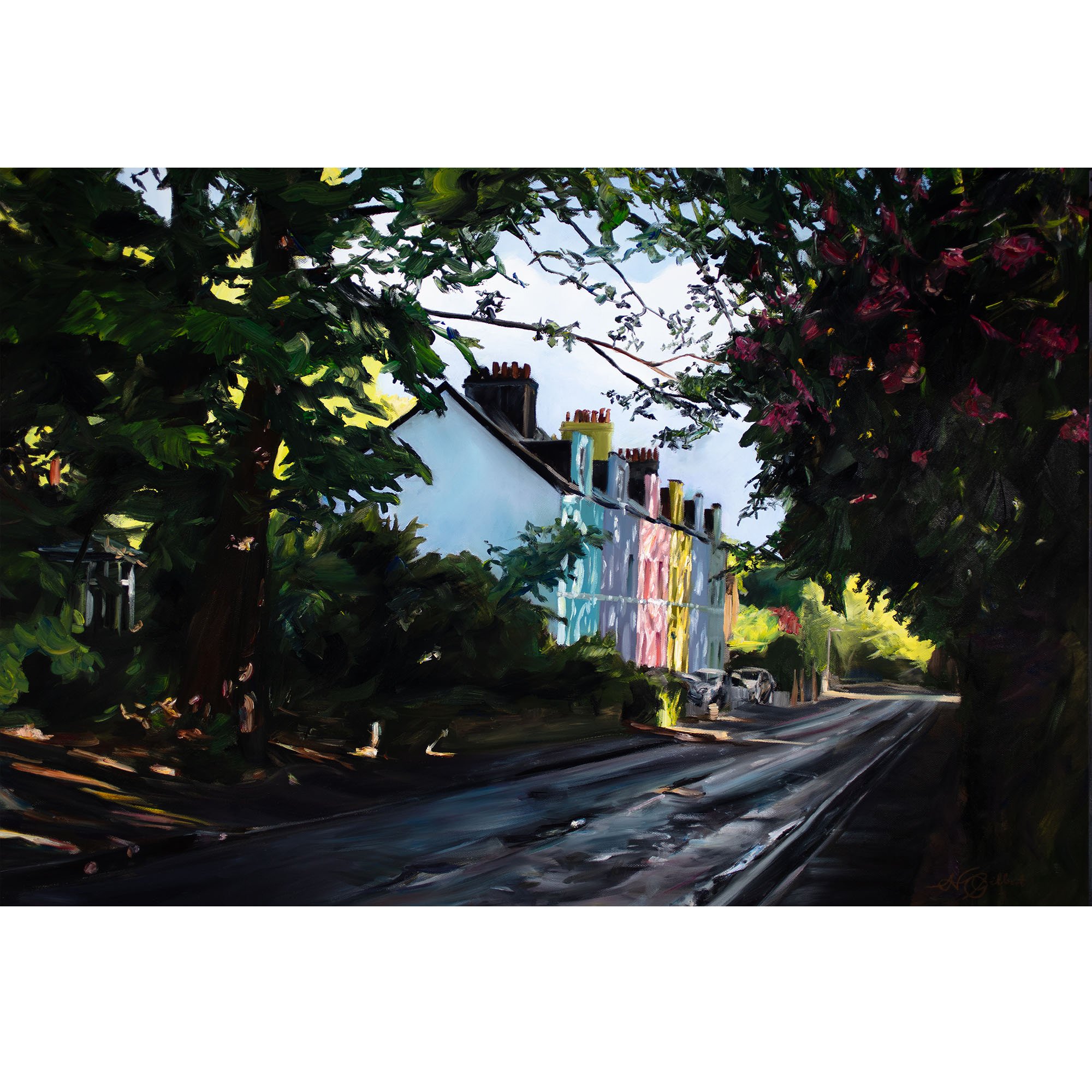 "CHARTERHOUSE ROAD, DAPPLED LIGHT"  Limited Edition Print of 95