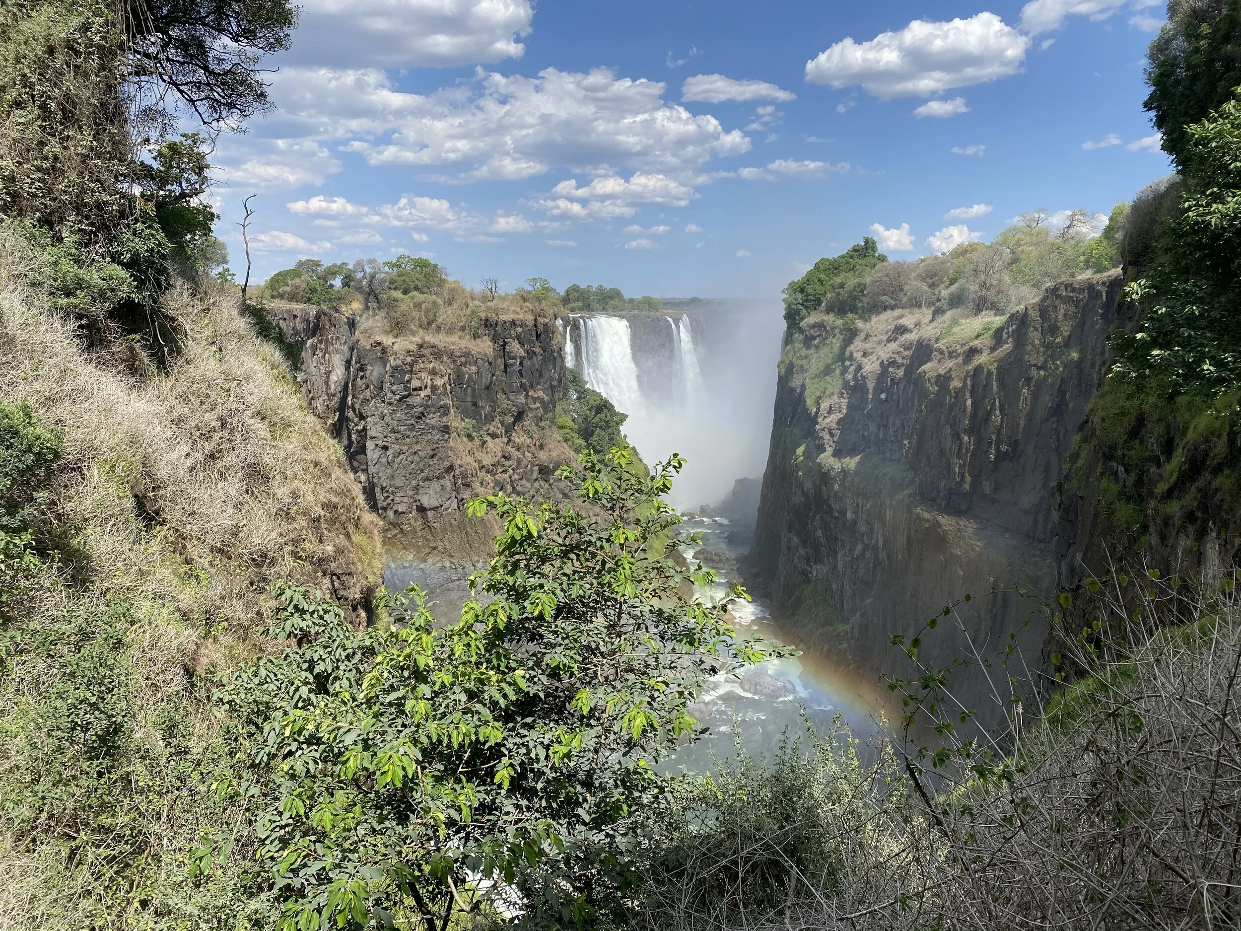 a waterfall in botswana