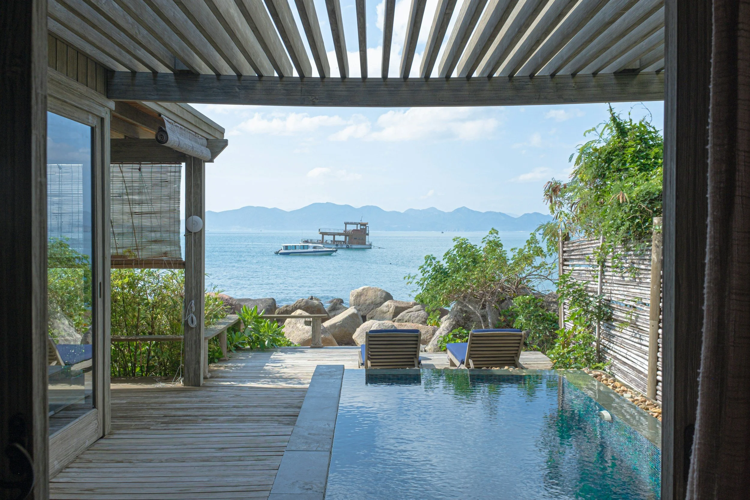Photo of luxury hotel balcony