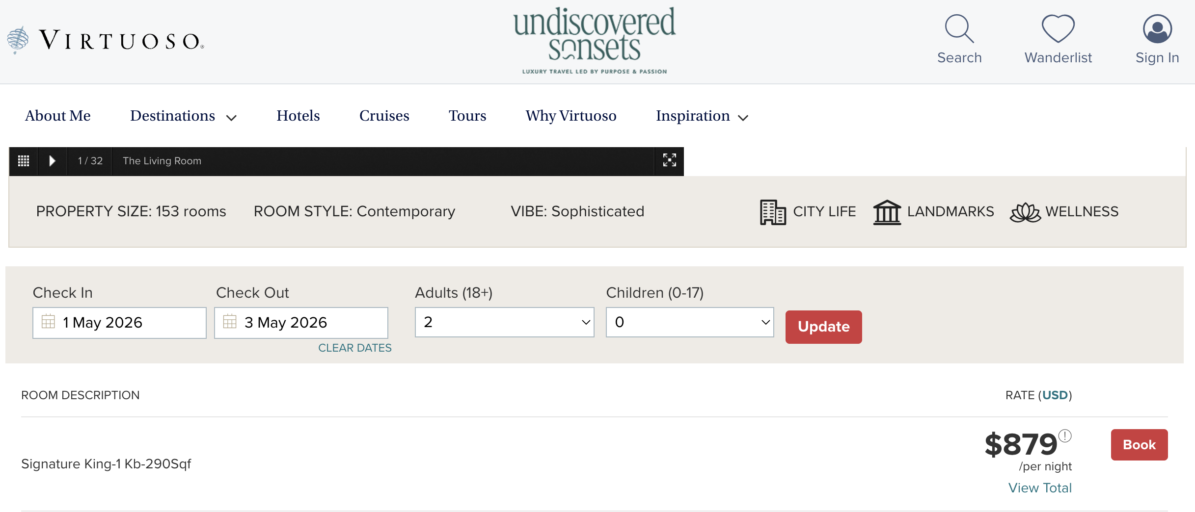 Image showing price of hotel booking on travel advisor site