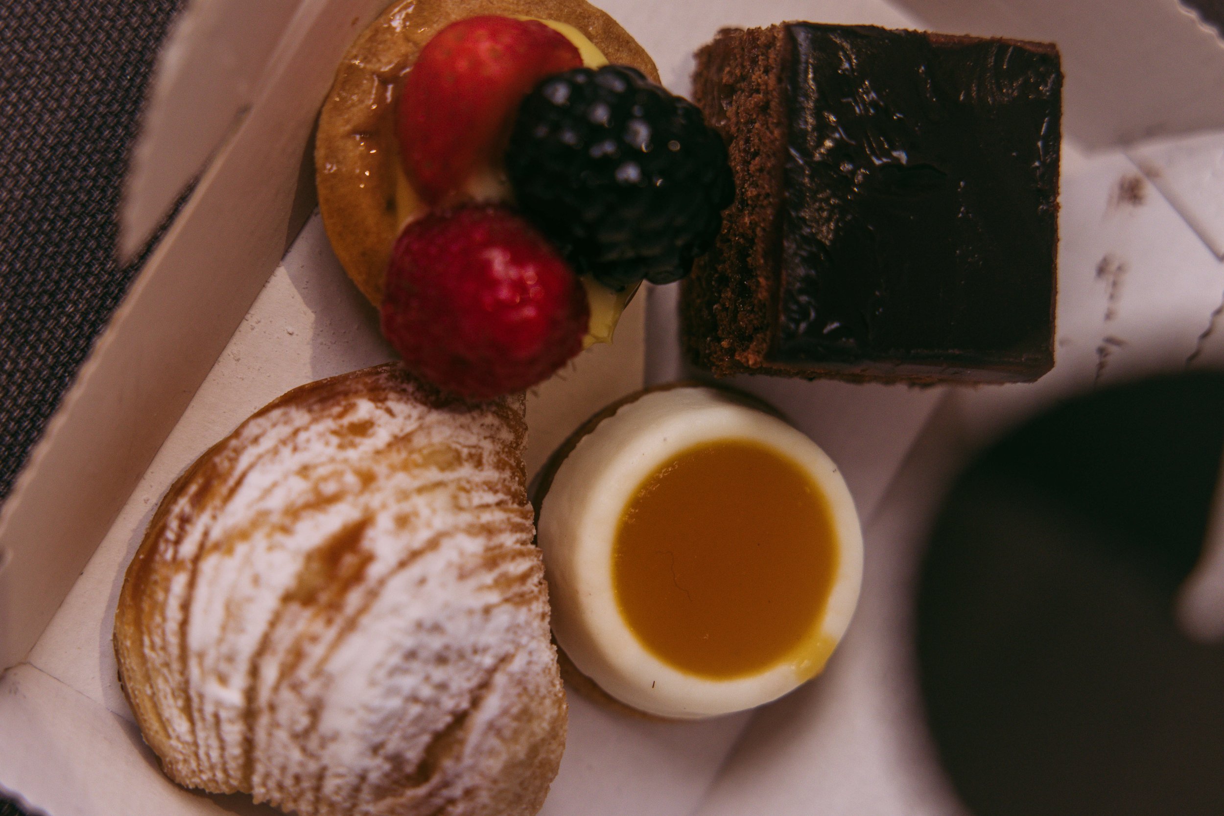 A box of various pastries