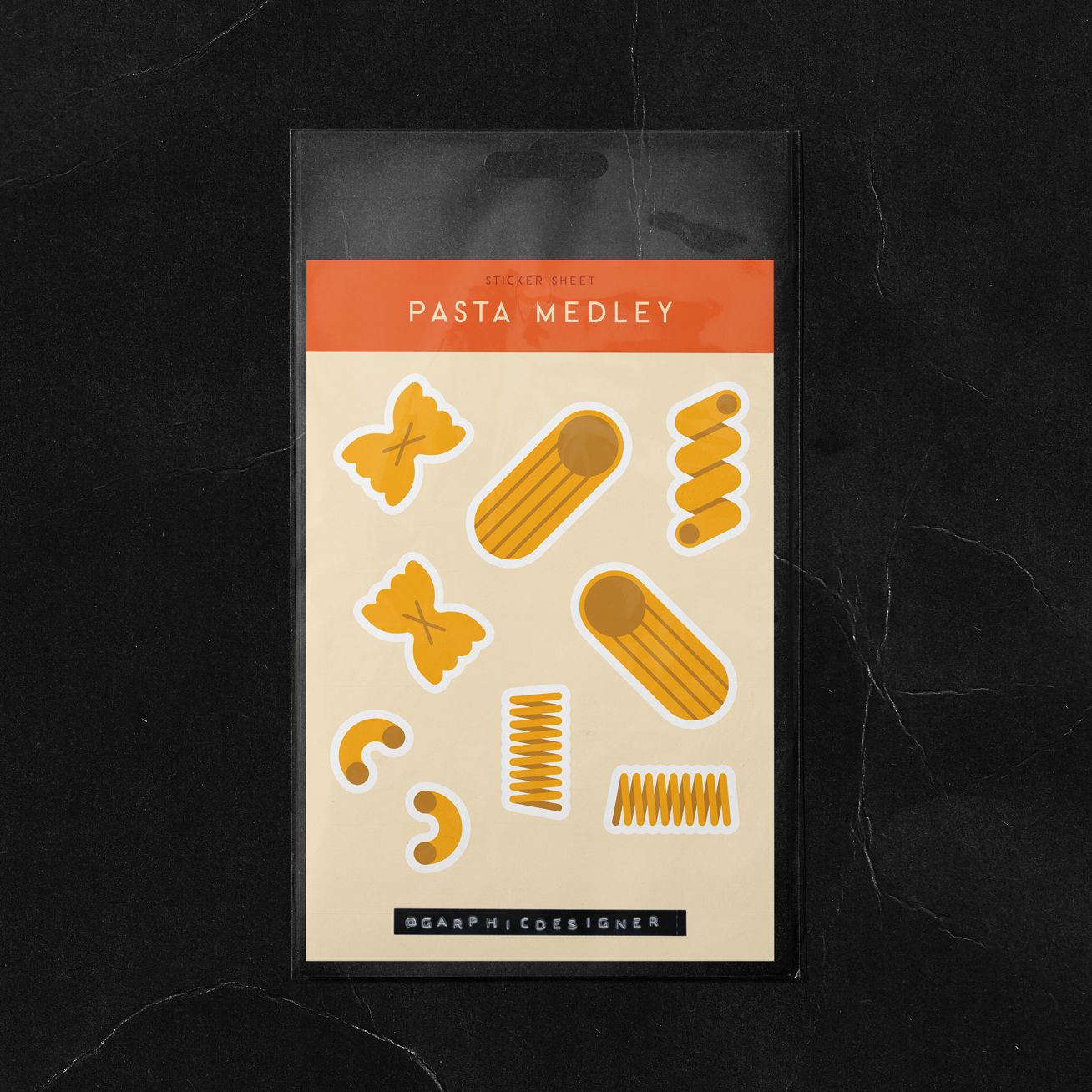 Pasta Medley Sticker Sheet