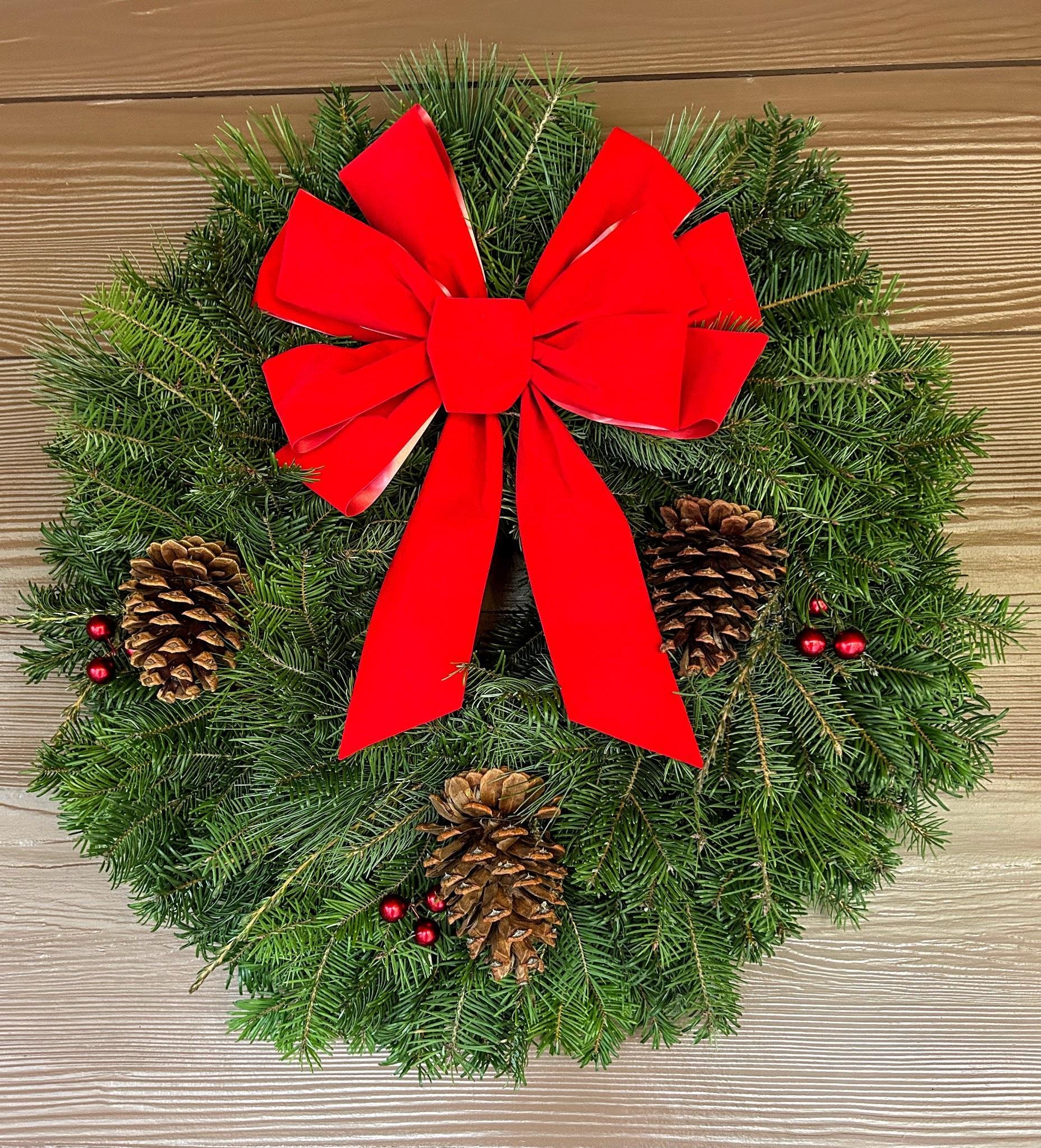 Wreath: Red Bow
