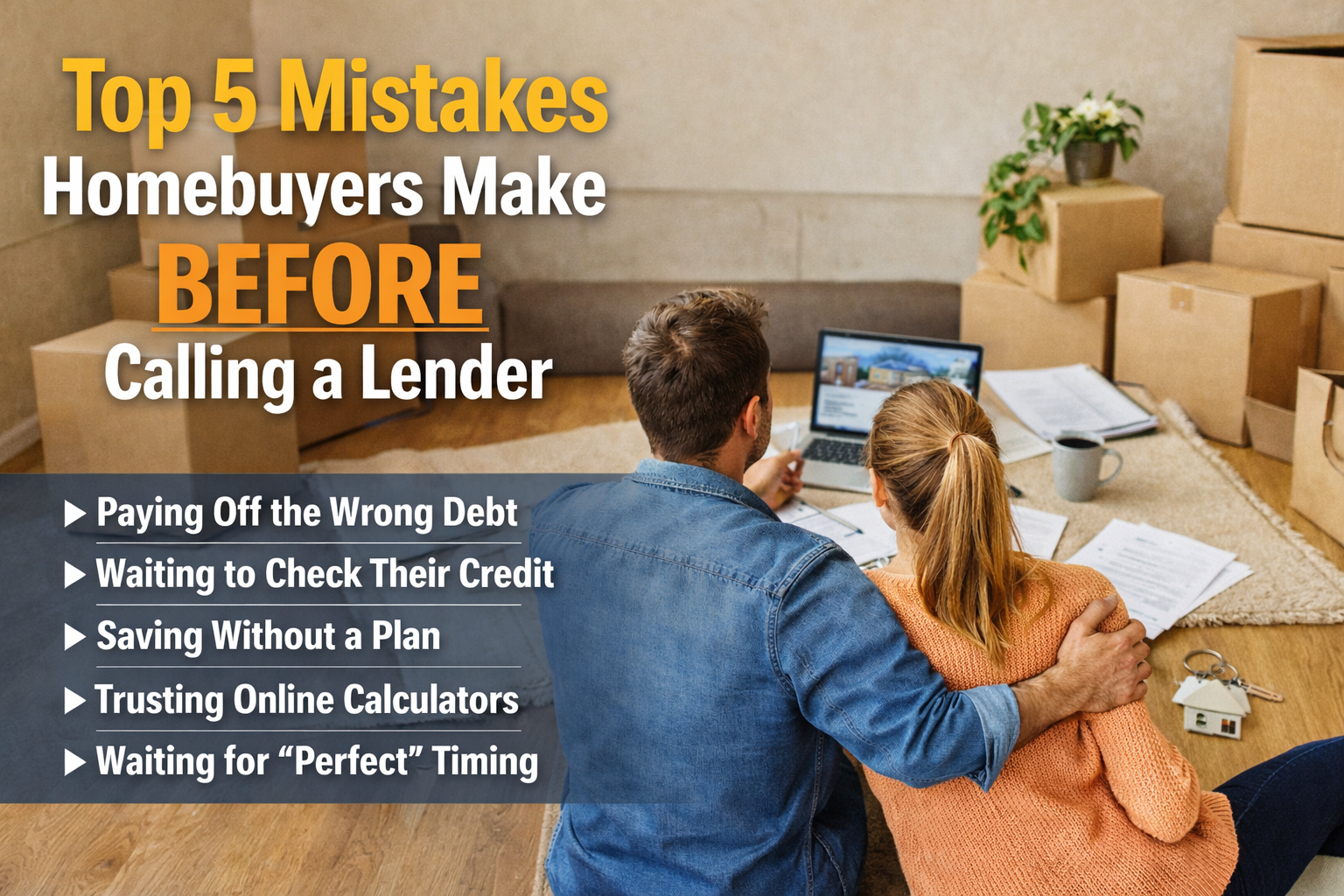 Top 5 Mistakes Homebuyers Make Before Talking to a Lender