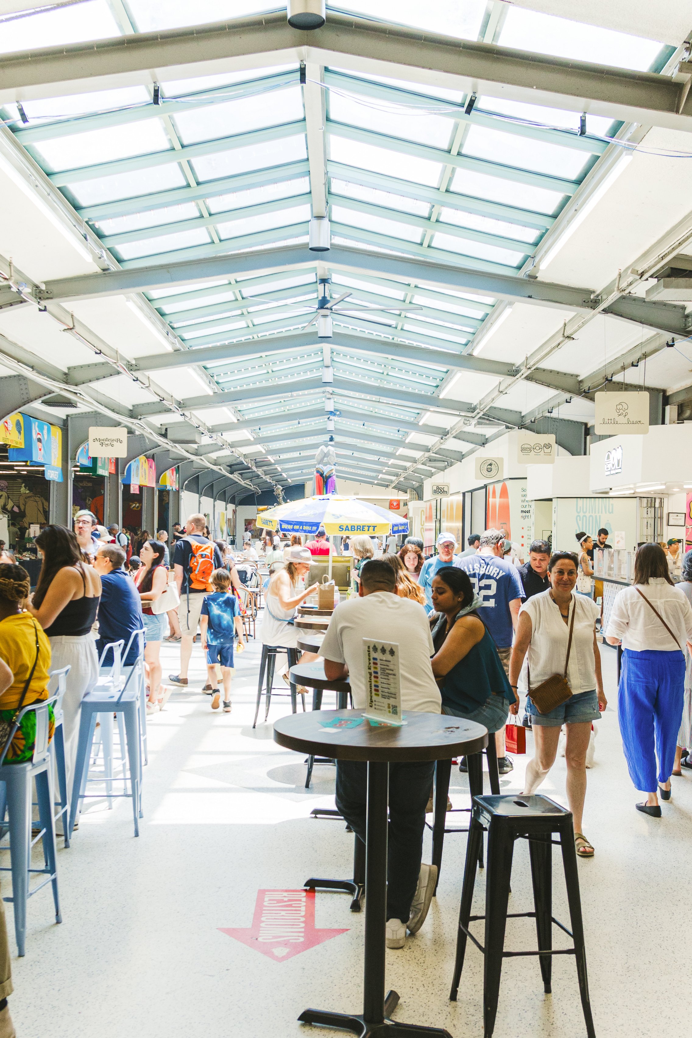 People in the hallway of Lackawanna Station